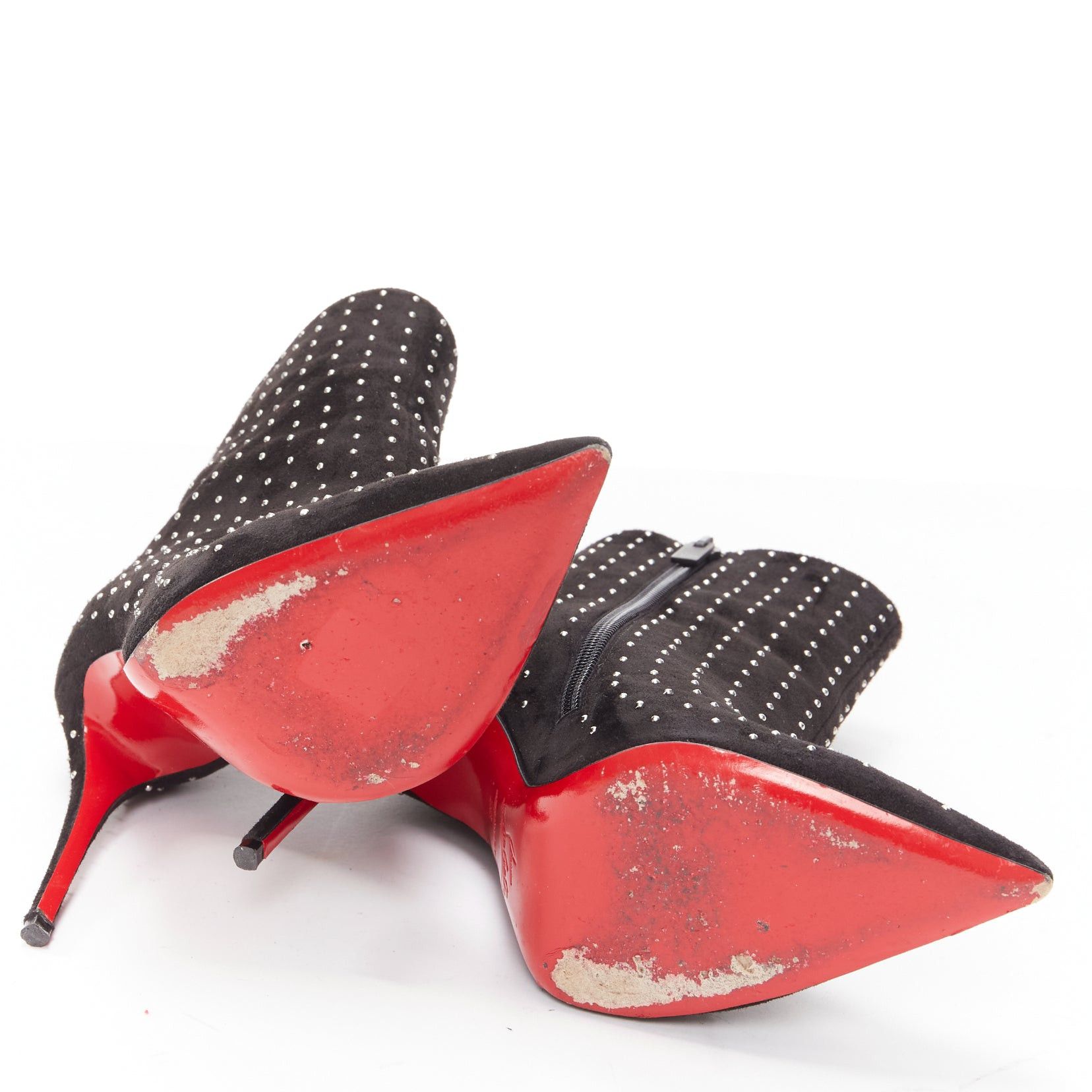 Christian Louboutin CHRISTIAN LOUBOUTIN So Kate Booty black suede micro stud embellished pointy EU36 Size US 6 / IT 36 - 11 Thumbnail