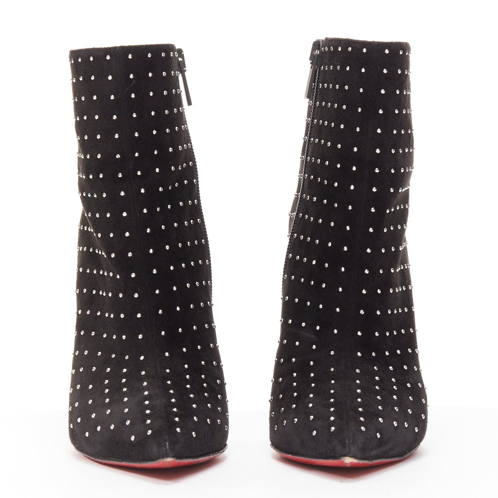 Christian Louboutin CHRISTIAN LOUBOUTIN So Kate Booty black suede micro stud embellished pointy EU36 Size US 6 / IT 36 - 3 Thumbnail