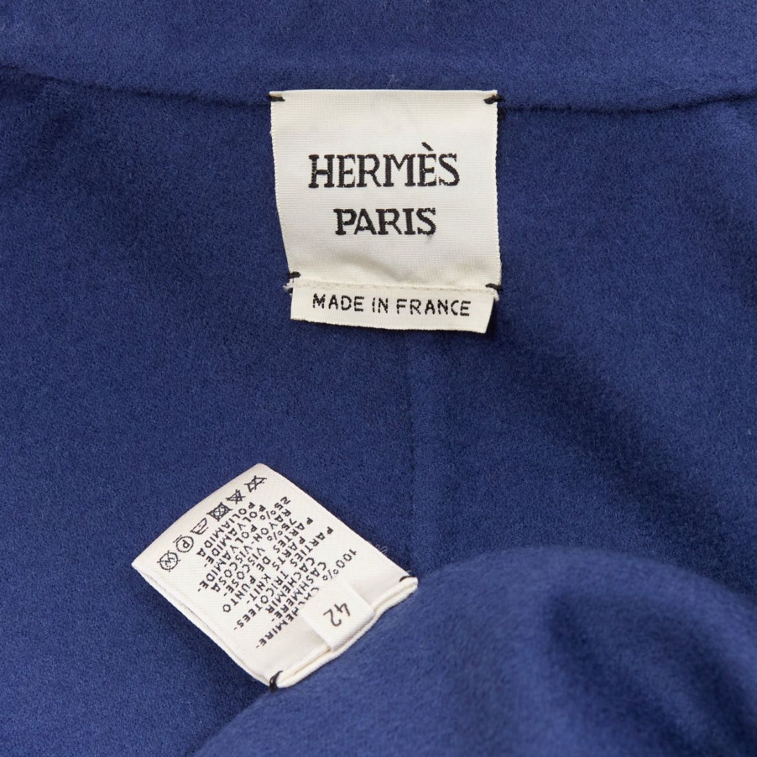 Hermes rare HERMES Martin Margiela navy double faced cashmere oversized cocoon coat FR42 XL Size L / US 10 / IT 46 - 9 Thumbnail
