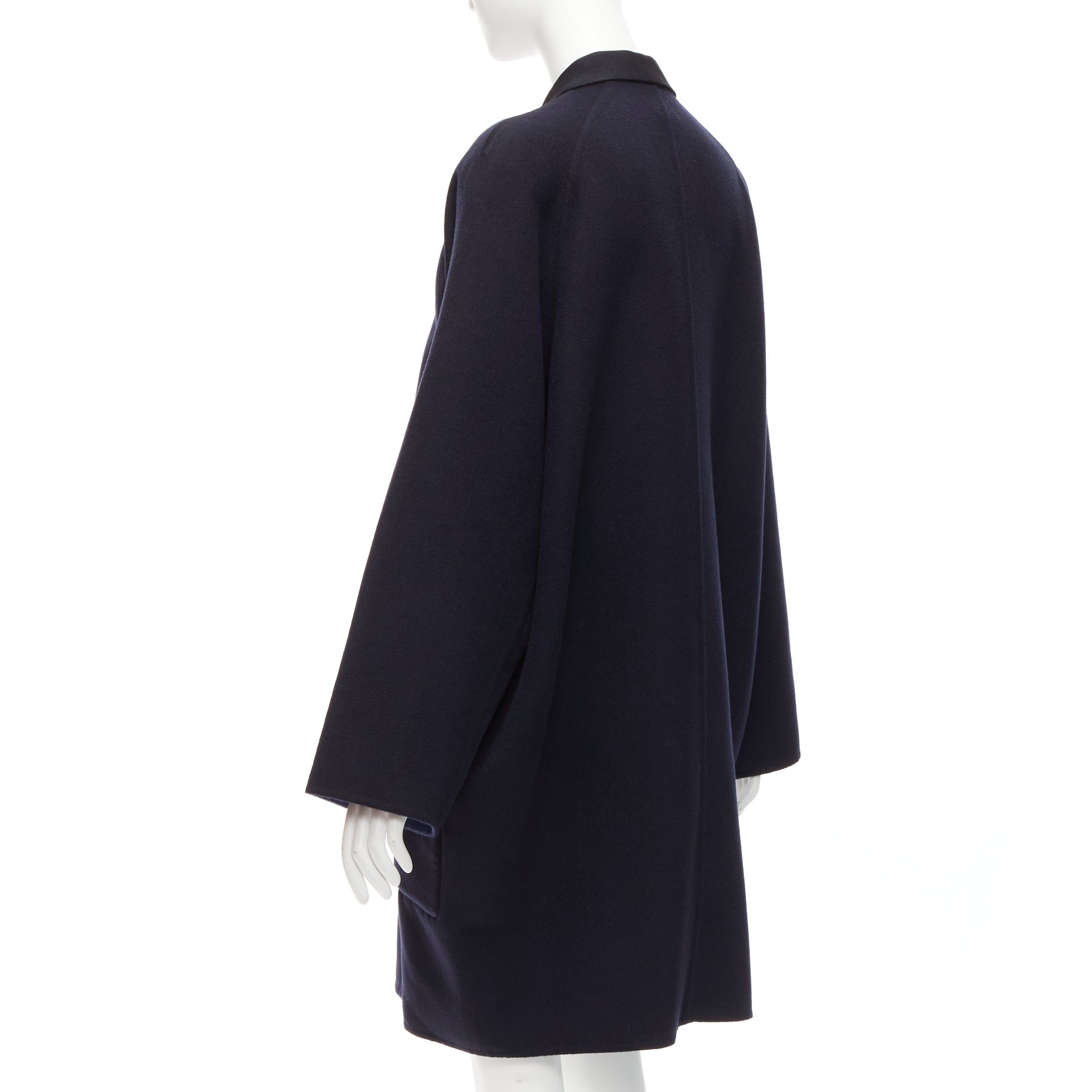 Hermes rare HERMES Martin Margiela navy double faced cashmere oversized cocoon coat FR42 XL Size L / US 10 / IT 46 - 7 Thumbnail