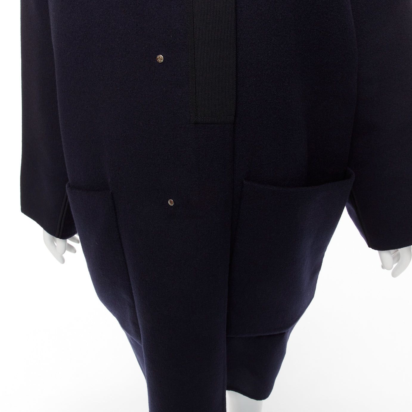 Hermes rare HERMES Martin Margiela navy double faced cashmere oversized cocoon coat FR42 XL Size L / US 10 / IT 46 - 8 Thumbnail