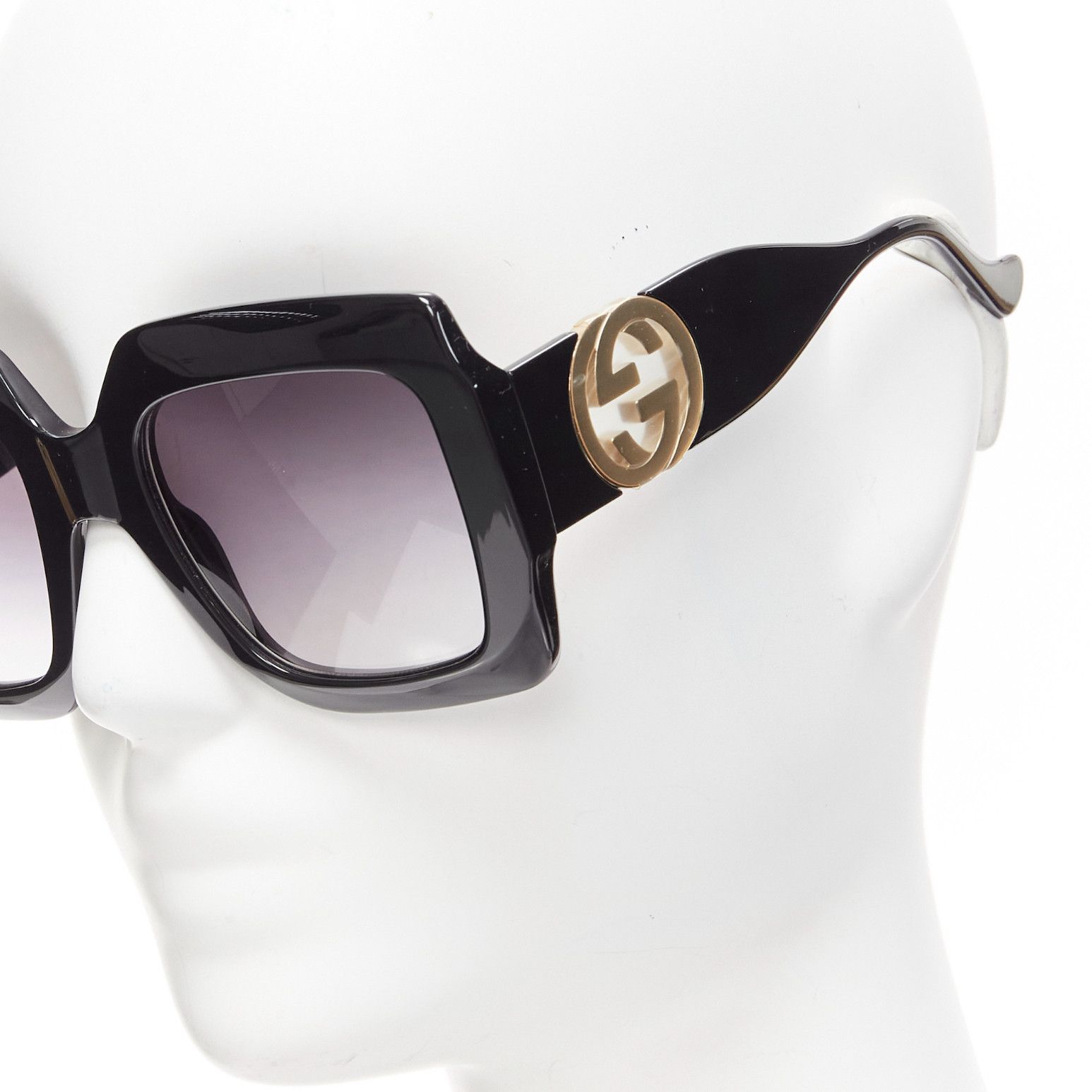 Gucci GUCCI Alessandro Michele GG1022S black gold GG logo oversized sunglasses Size ONE SIZE - 5 Thumbnail