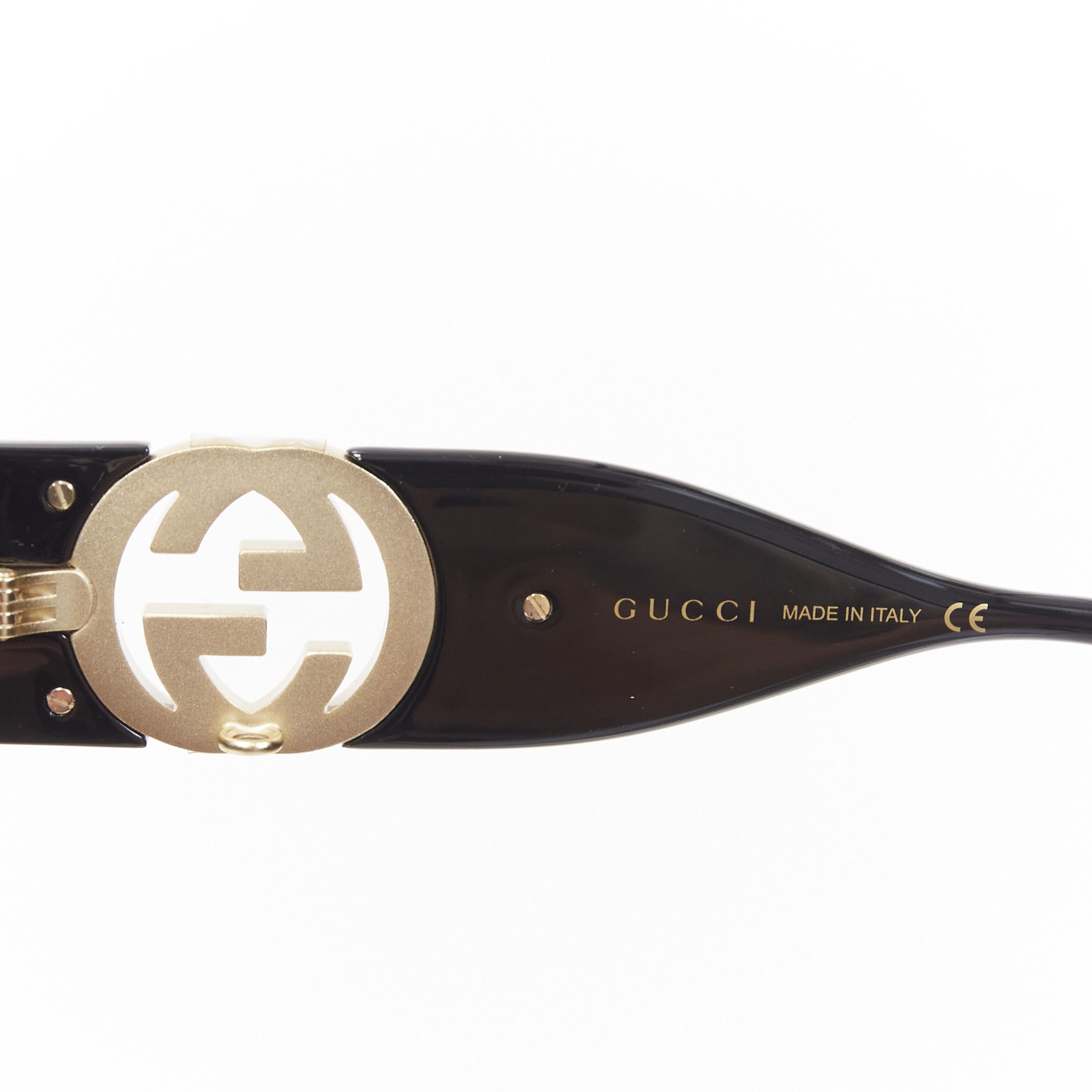 Gucci GUCCI Alessandro Michele GG1022S black gold GG logo oversized sunglasses Size ONE SIZE - 8 Thumbnail