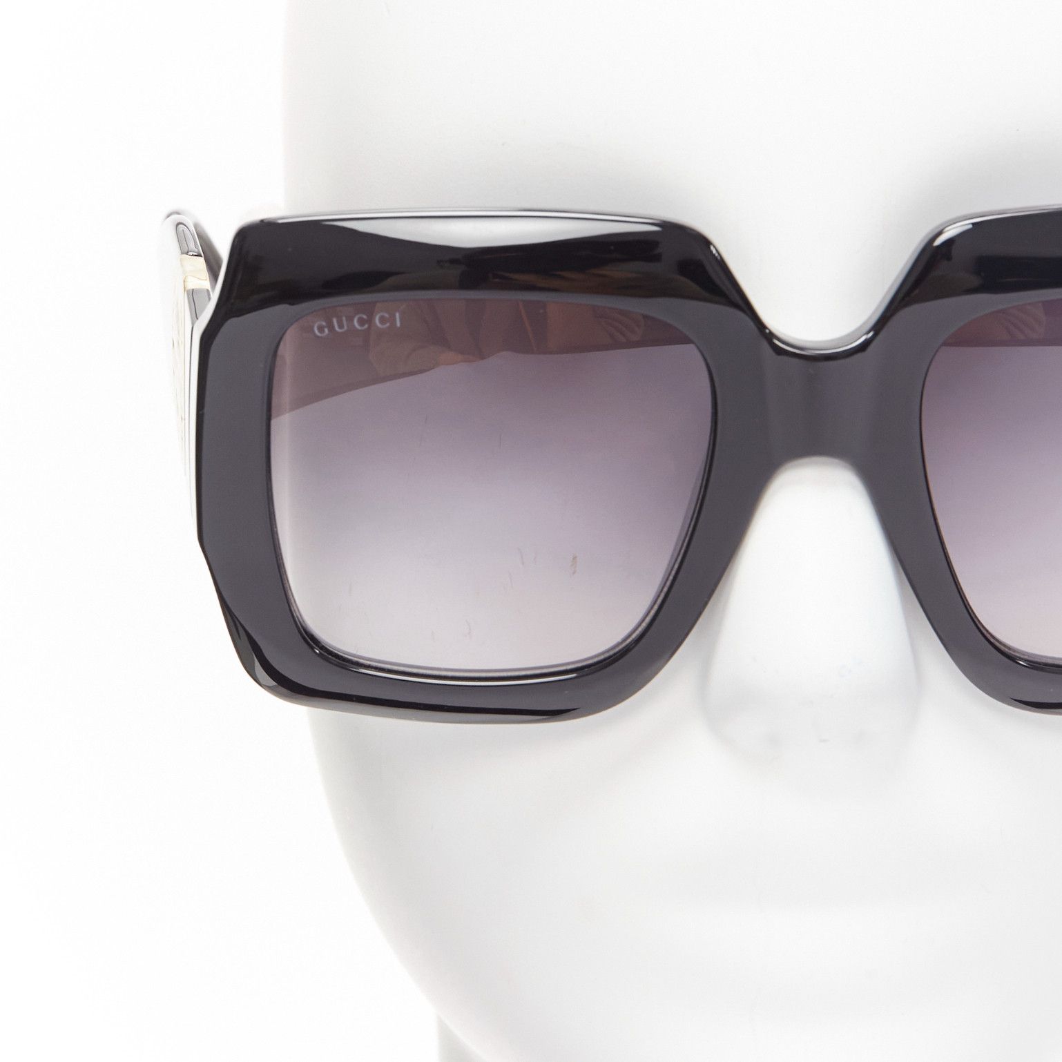 Gucci GUCCI Alessandro Michele GG1022S black gold GG logo oversized sunglasses Size ONE SIZE - 4 Thumbnail