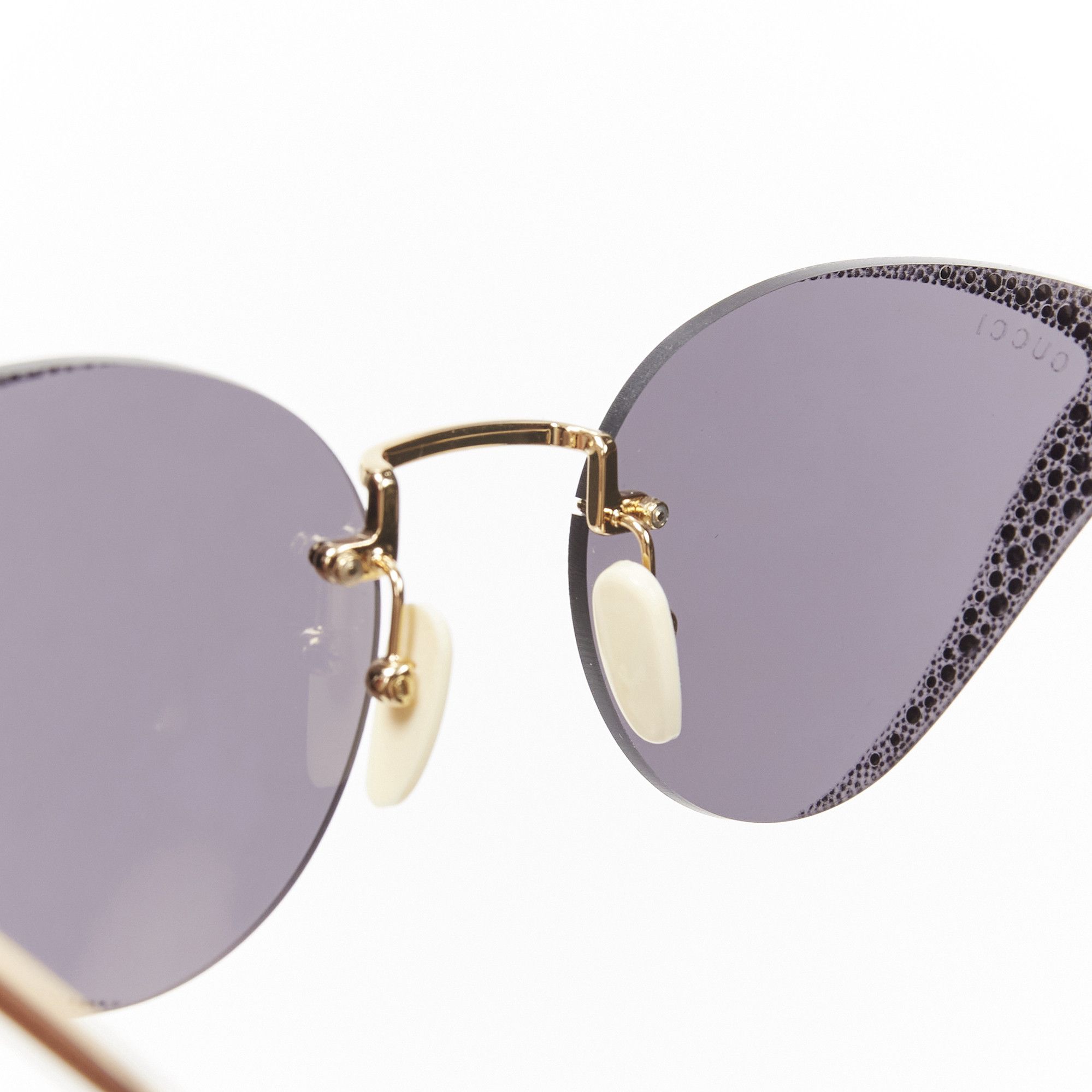 Gucci GUCCI Hollywood Forever GG0898S silver crystal black cat eye sunglasses Size ONE SIZE - 7 Thumbnail