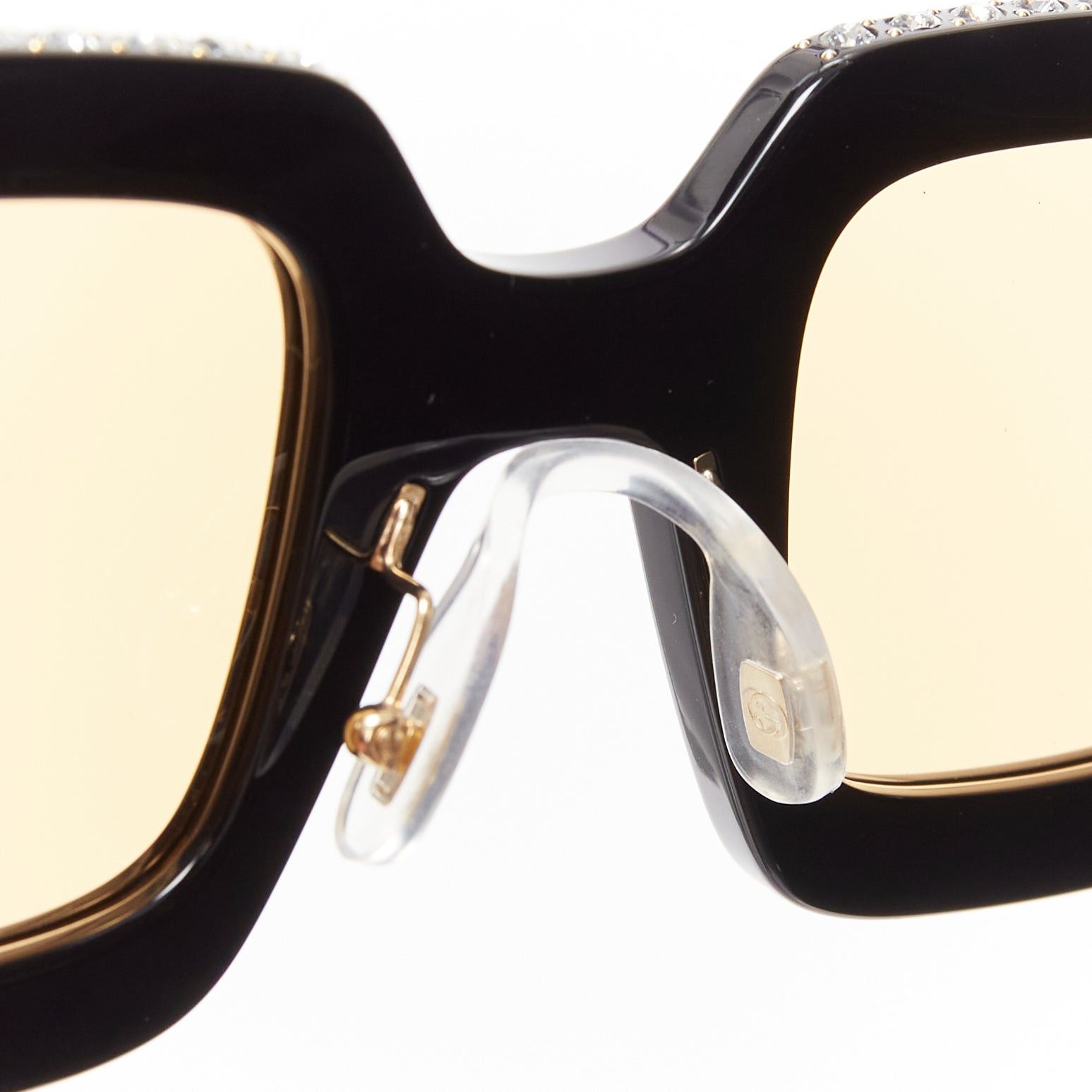 Gucci GUCCI Alessandro Michele Hollywood Forever GG0780S logo crystal black yellow sunnies Size ONE SIZE - 8 Thumbnail