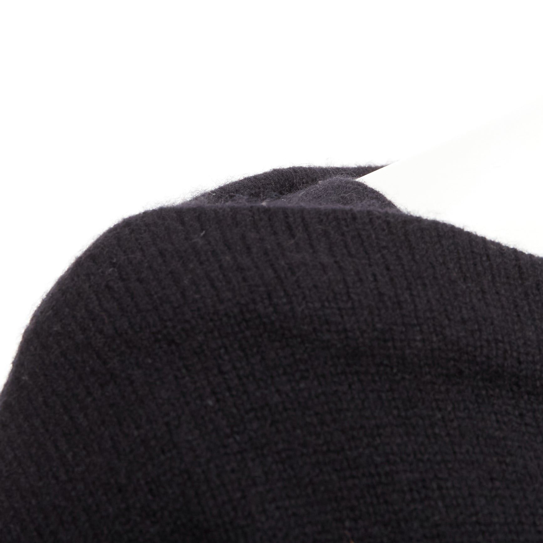 Valentino VALENTINO 100% cashmere black bateau neck crop sweater top XS Size S / US 4 / IT 40 - 2 Thumbnail