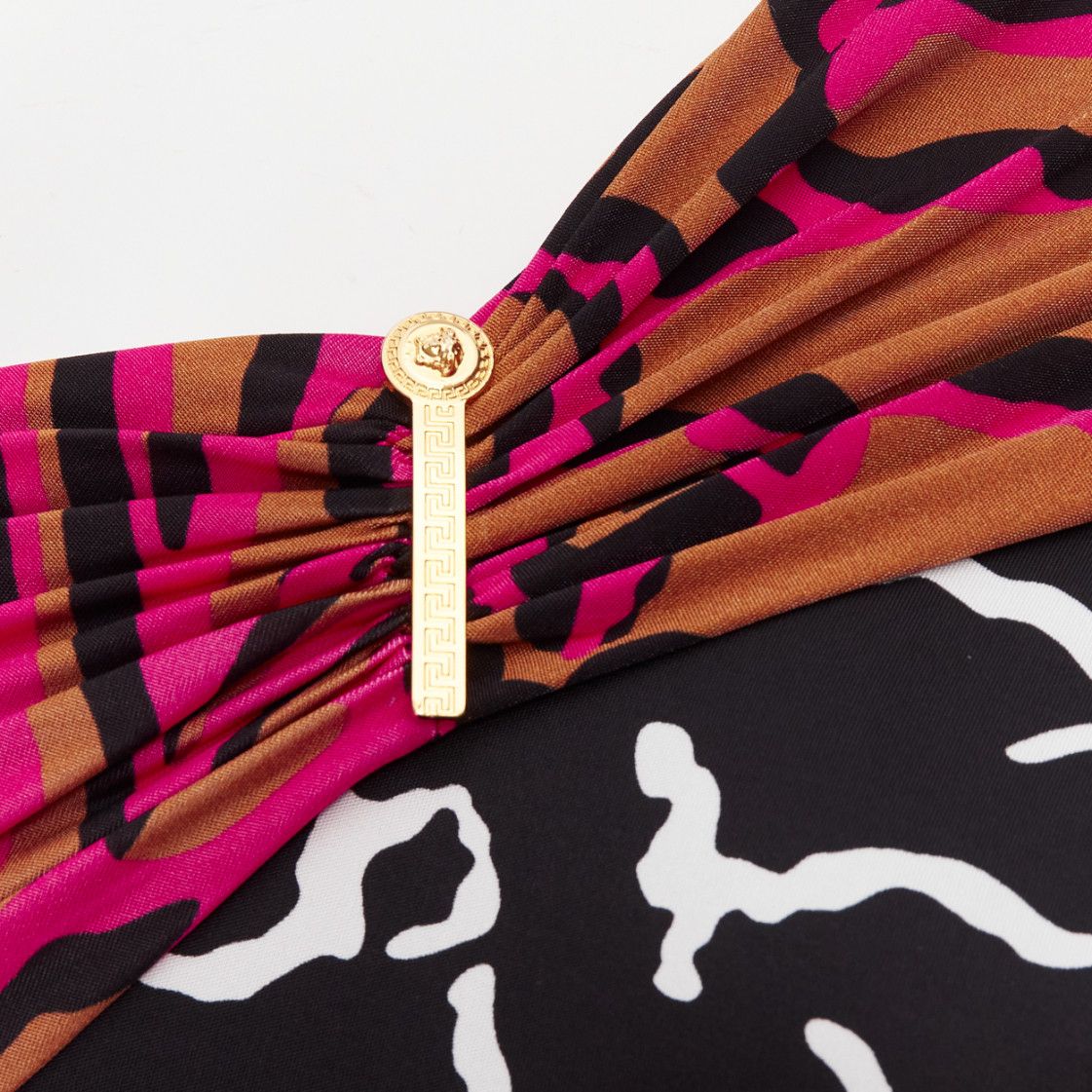 Versace VERSACE Runway mixed giraffe print gold logo clip body con wiggle dress IT36 XXS Size XS / US 0-2 / IT 36-38 - 2 Thumbnail