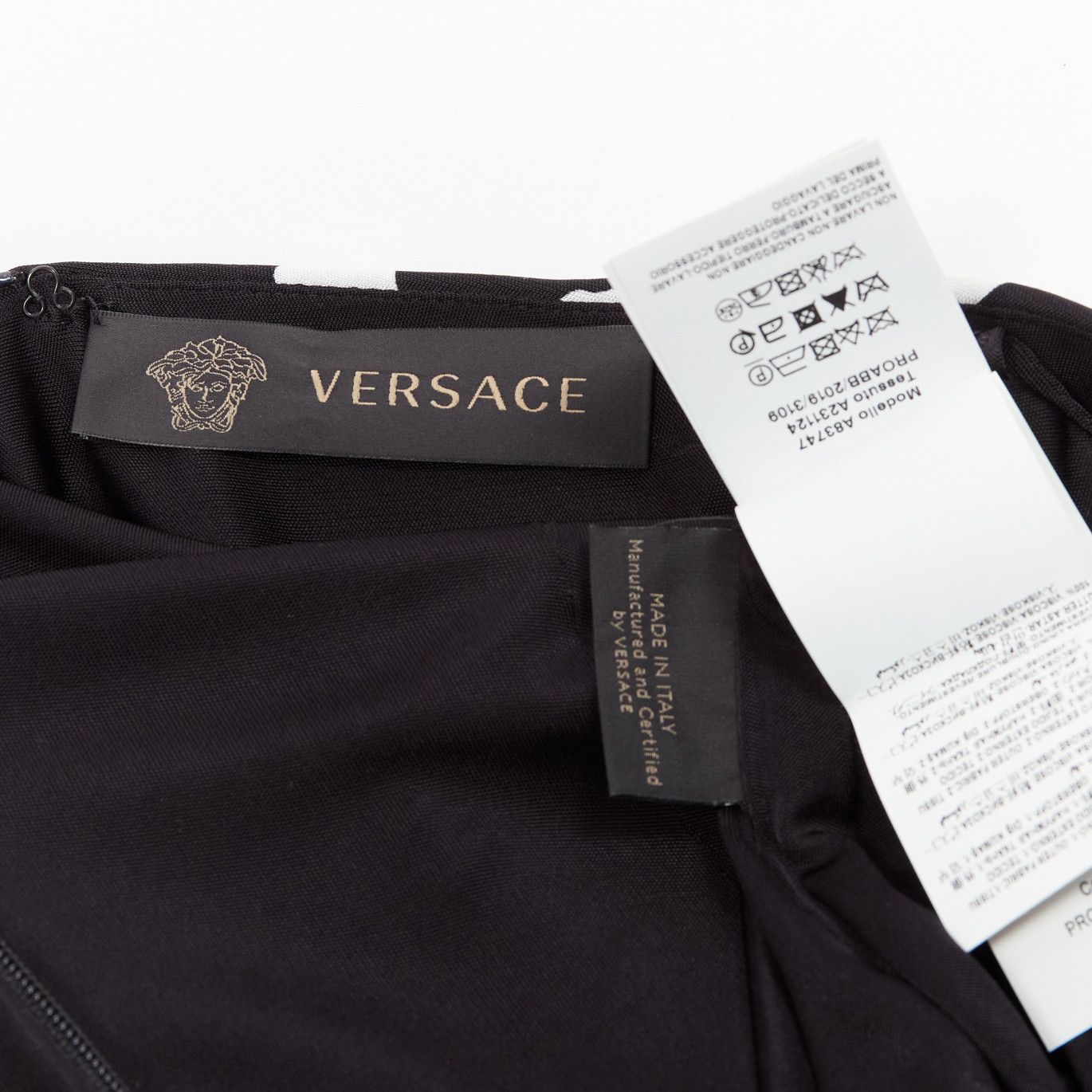 Versace VERSACE Runway mixed giraffe print gold logo clip body con wiggle dress IT36 XXS Size XS / US 0-2 / IT 36-38 - 9 Thumbnail