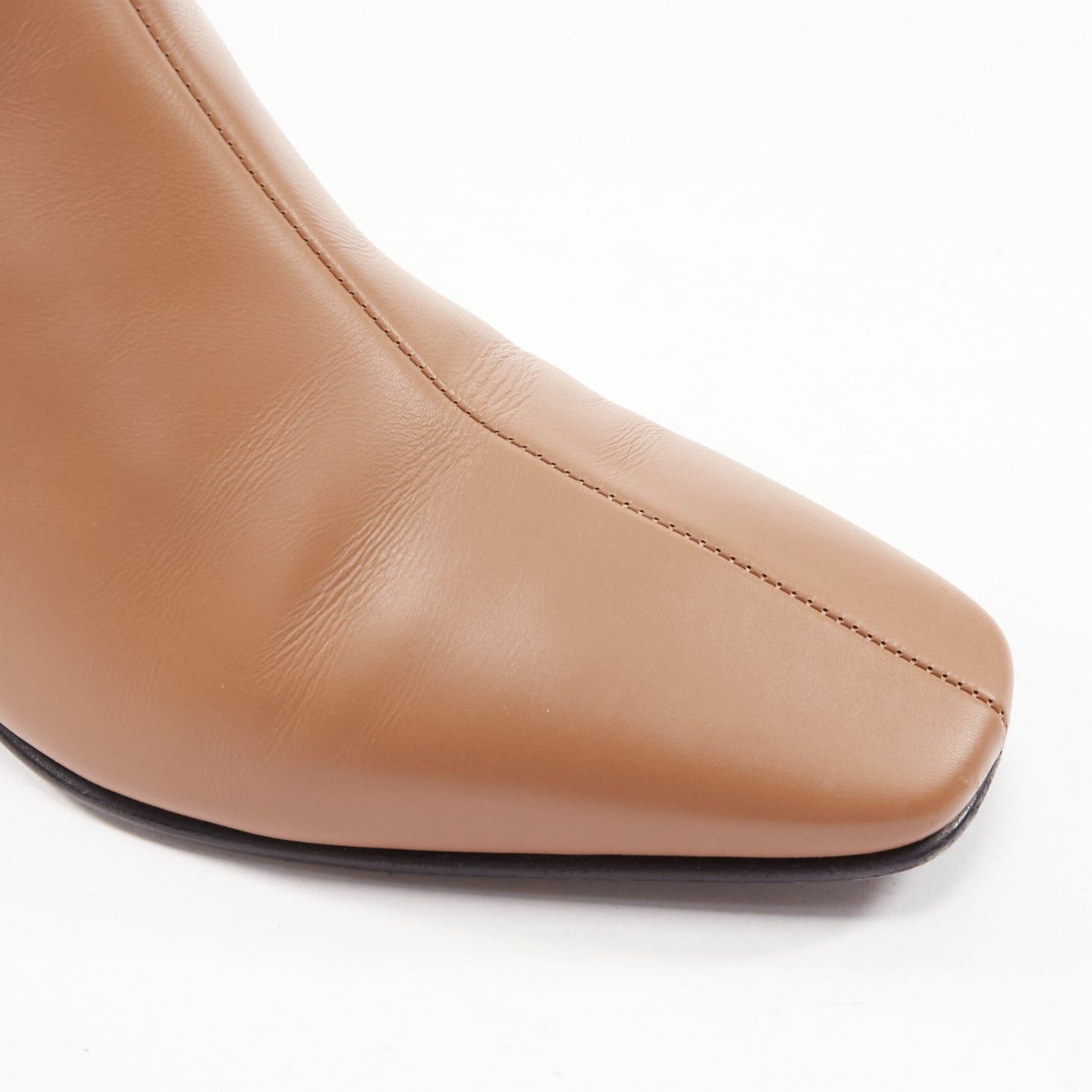 Hermes HERMES Decouverte 50 Beige Dore brown leather silver hardware ankle boots EU36 Size US 6 / IT 36 - 7 Thumbnail