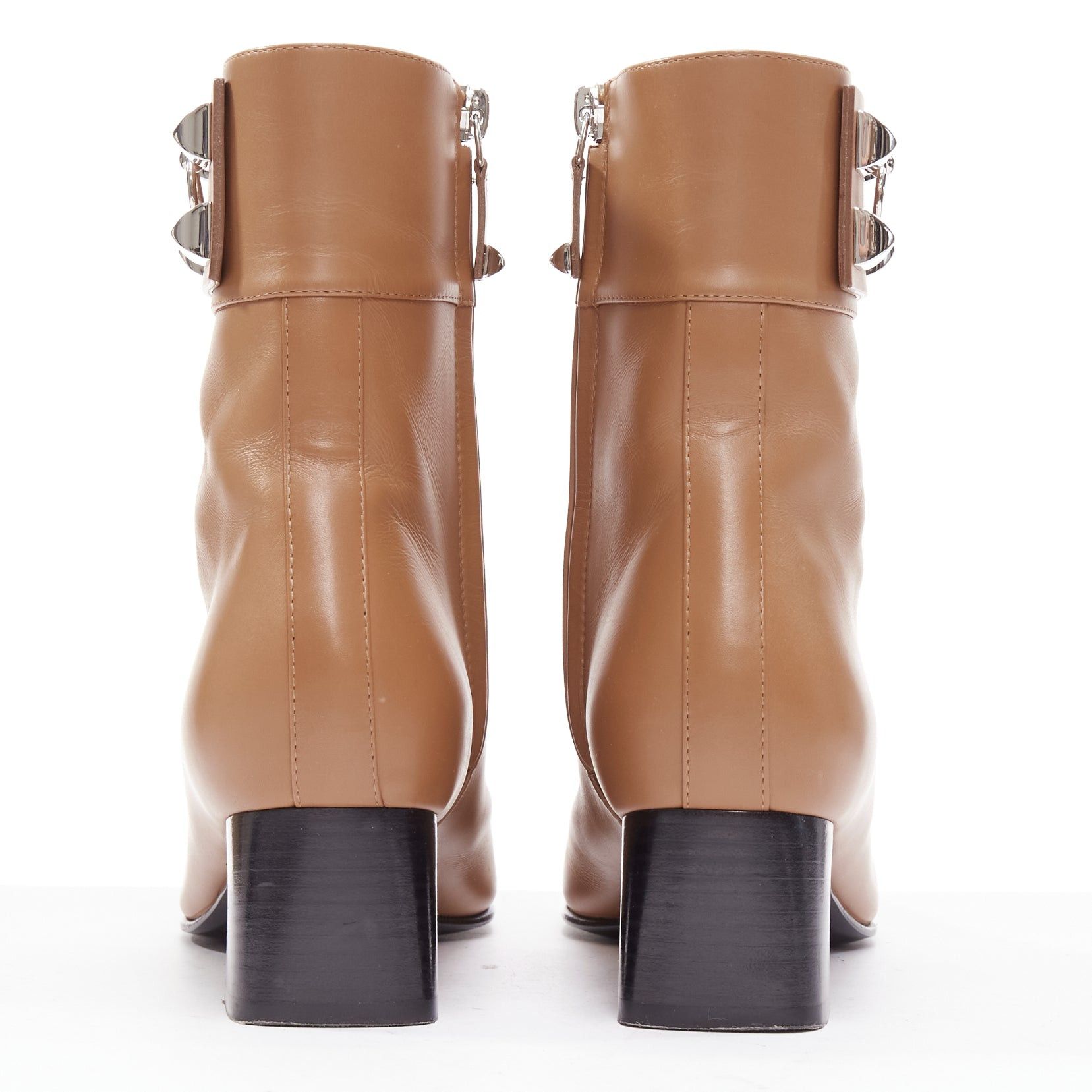 Hermes HERMES Decouverte 50 Beige Dore brown leather silver hardware ankle boots EU36 Size US 6 / IT 36 - 5 Thumbnail