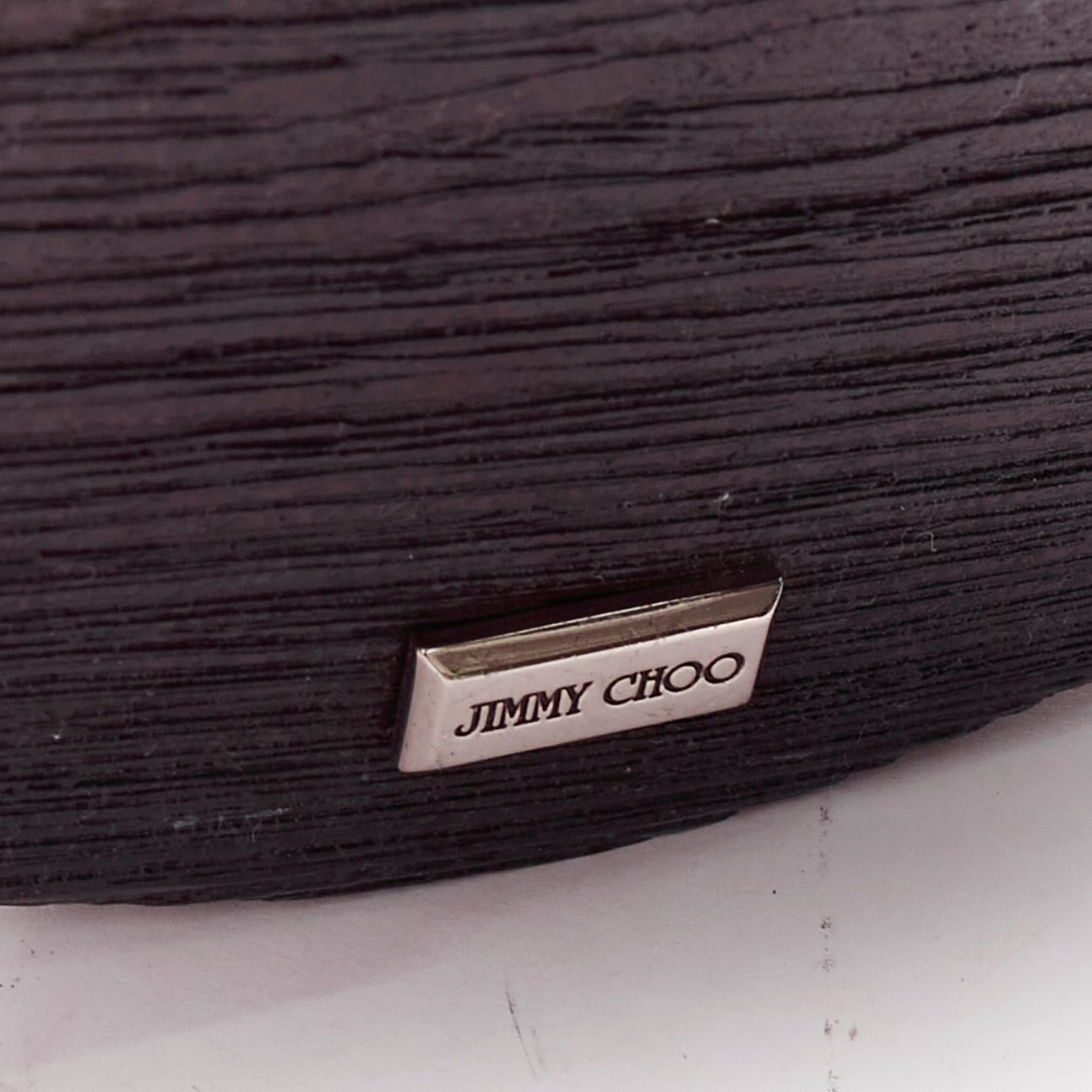 Jimmy Choo rare JIMMY CHOO black textured acrylic silver star crystal embellished mini clutch bag Size ONE SIZE - 6 Thumbnail