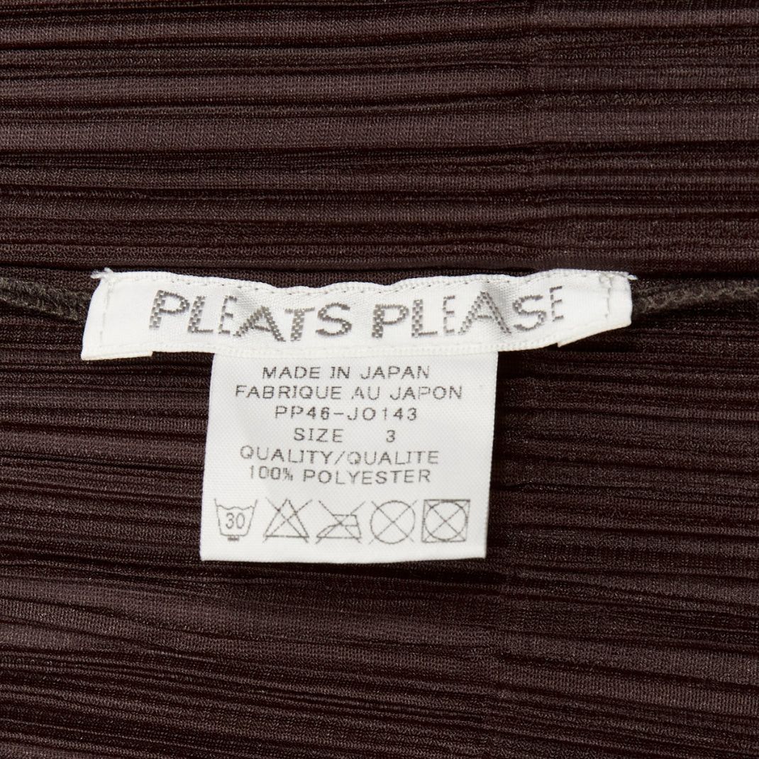 Issey Miyake ISSEY MIYAKE Pleats Please dark brown plisse 3D cut cardigan jacket JP3 L Size L / US 10 / IT 46 - 8 Thumbnail