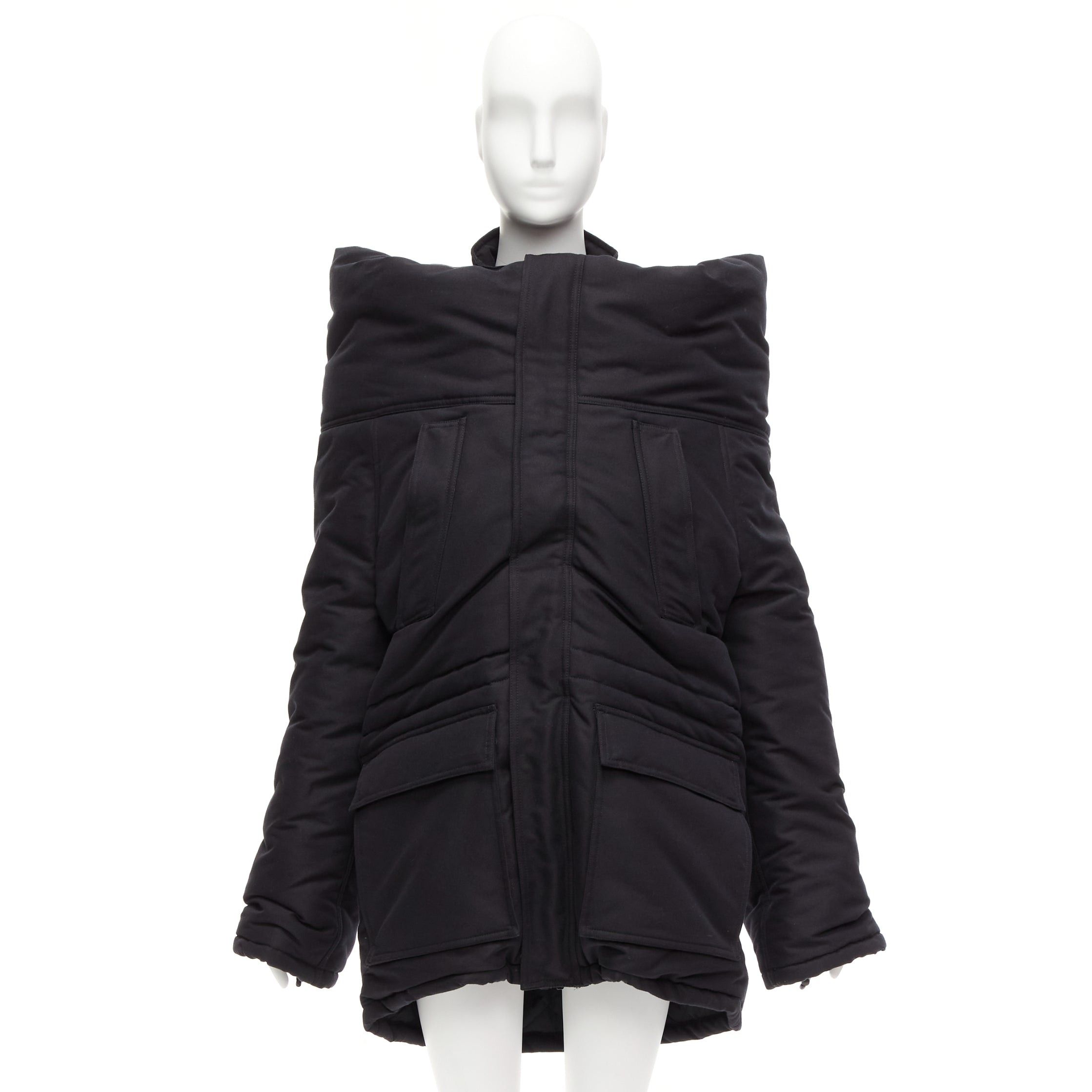 Balenciaga rare BALENCIAGA Demna 2021 Runway CB Parka black deconstructed ski jacket FR34 XS Size XS / US 0-2 / IT 36-38 - 10 Thumbnail