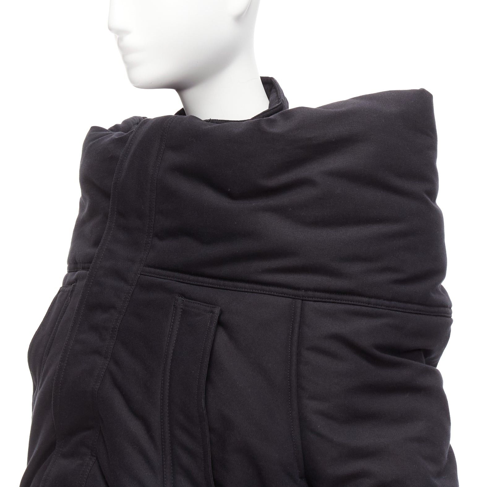 Balenciaga rare BALENCIAGA Demna 2021 Runway CB Parka black deconstructed ski jacket FR34 XS Size XS / US 0-2 / IT 36-38 - 7 Thumbnail