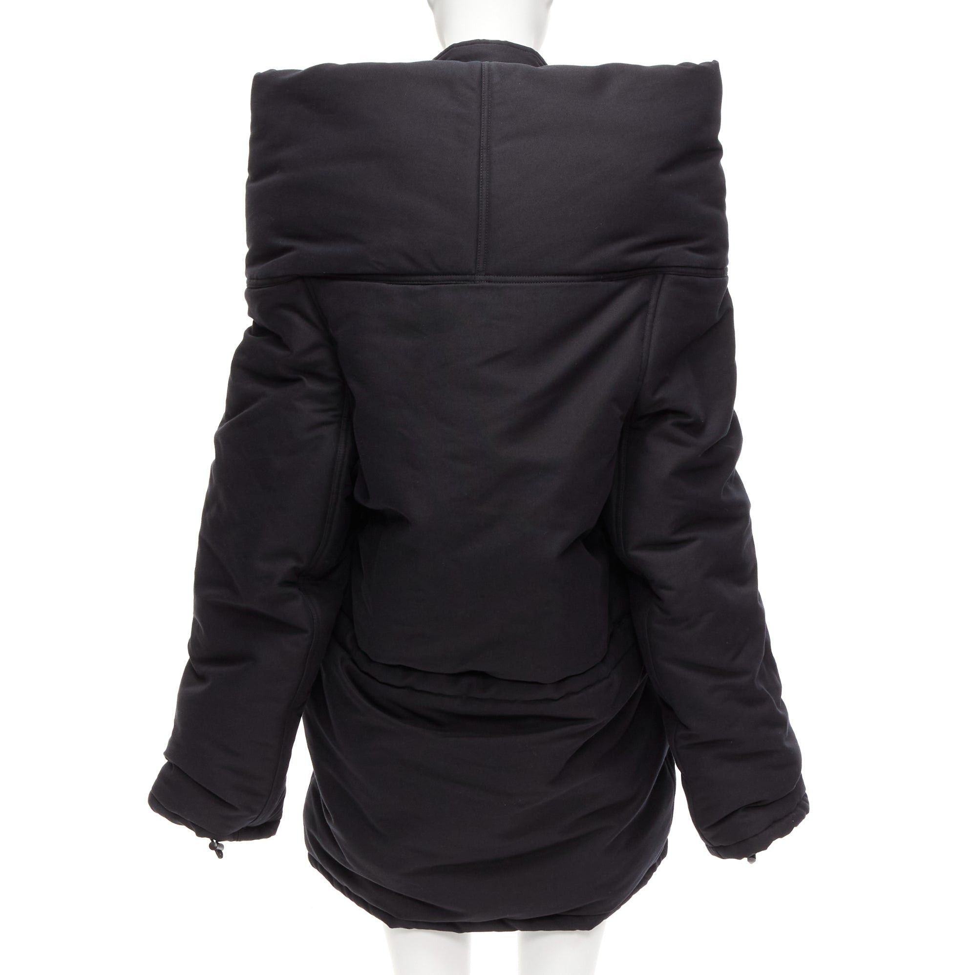 Balenciaga rare BALENCIAGA Demna 2021 Runway CB Parka black deconstructed ski jacket FR34 XS Size XS / US 0-2 / IT 36-38 - 5 Thumbnail