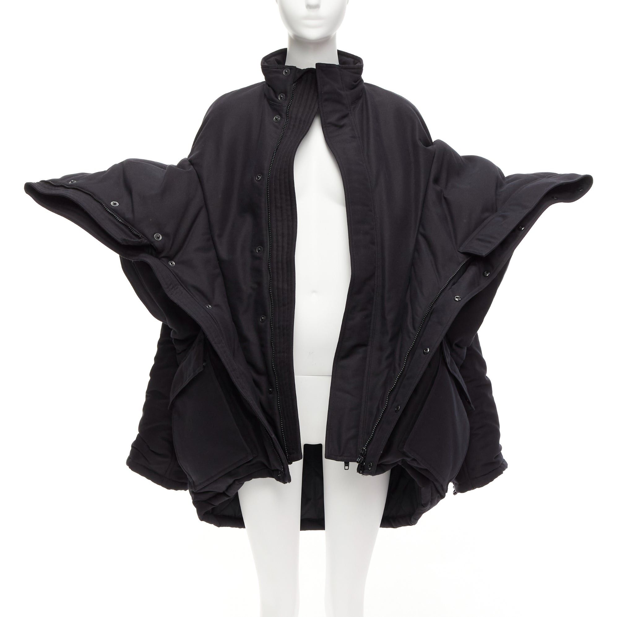 Balenciaga rare BALENCIAGA Demna 2021 Runway CB Parka black deconstructed ski jacket FR34 XS Size XS / US 0-2 / IT 36-38 - 2 Thumbnail