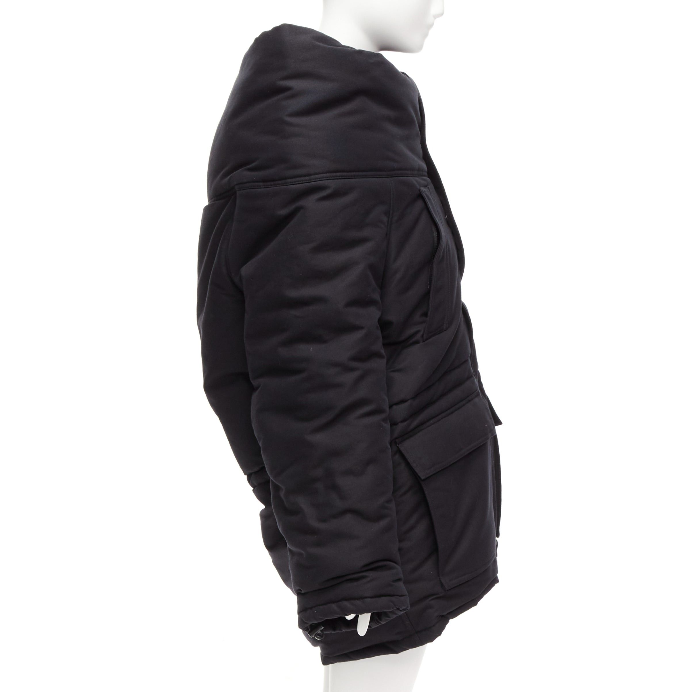 Balenciaga rare BALENCIAGA Demna 2021 Runway CB Parka black deconstructed ski jacket FR34 XS Size XS / US 0-2 / IT 36-38 - 4 Thumbnail