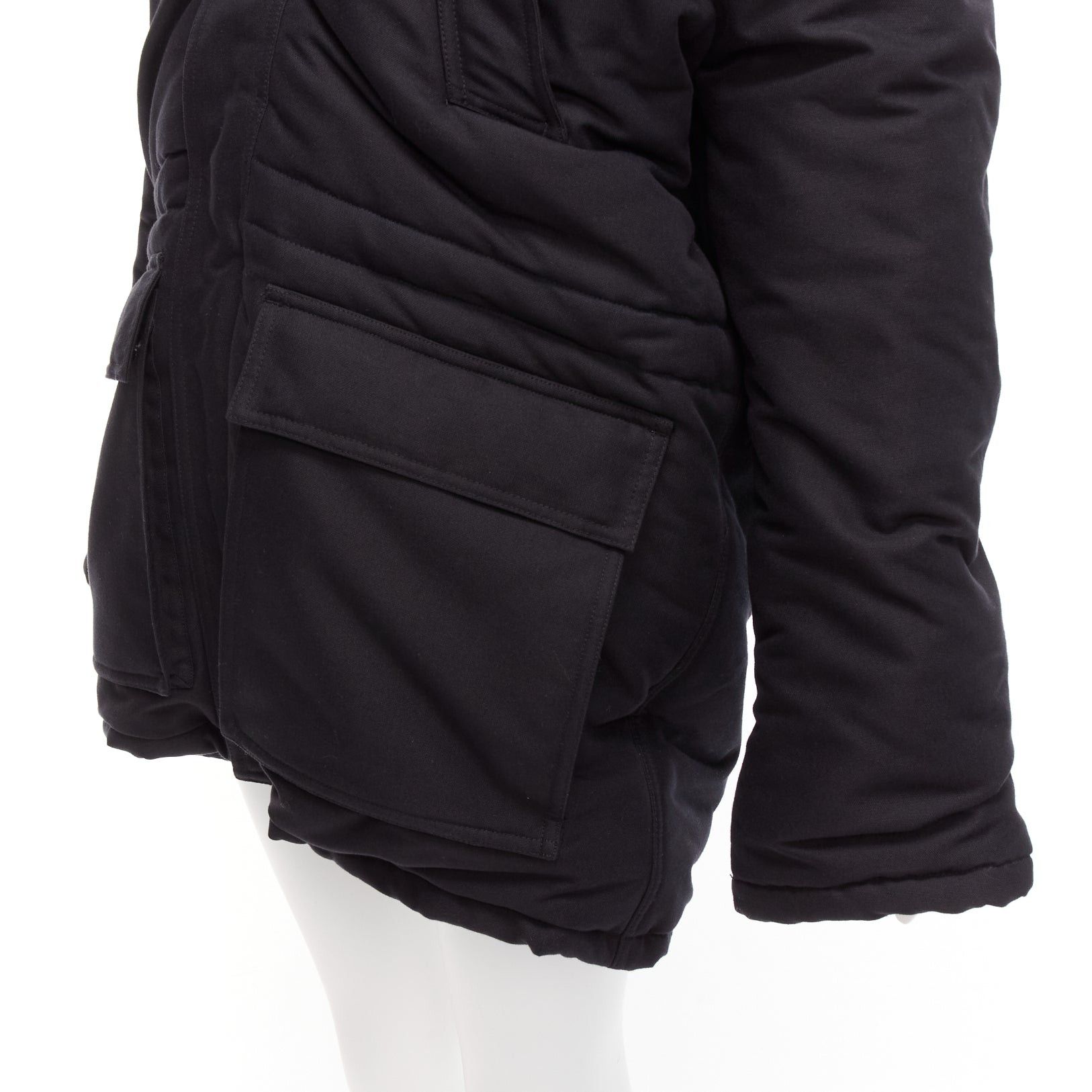 Balenciaga rare BALENCIAGA Demna 2021 Runway CB Parka black deconstructed ski jacket FR34 XS Size XS / US 0-2 / IT 36-38 - 8 Thumbnail