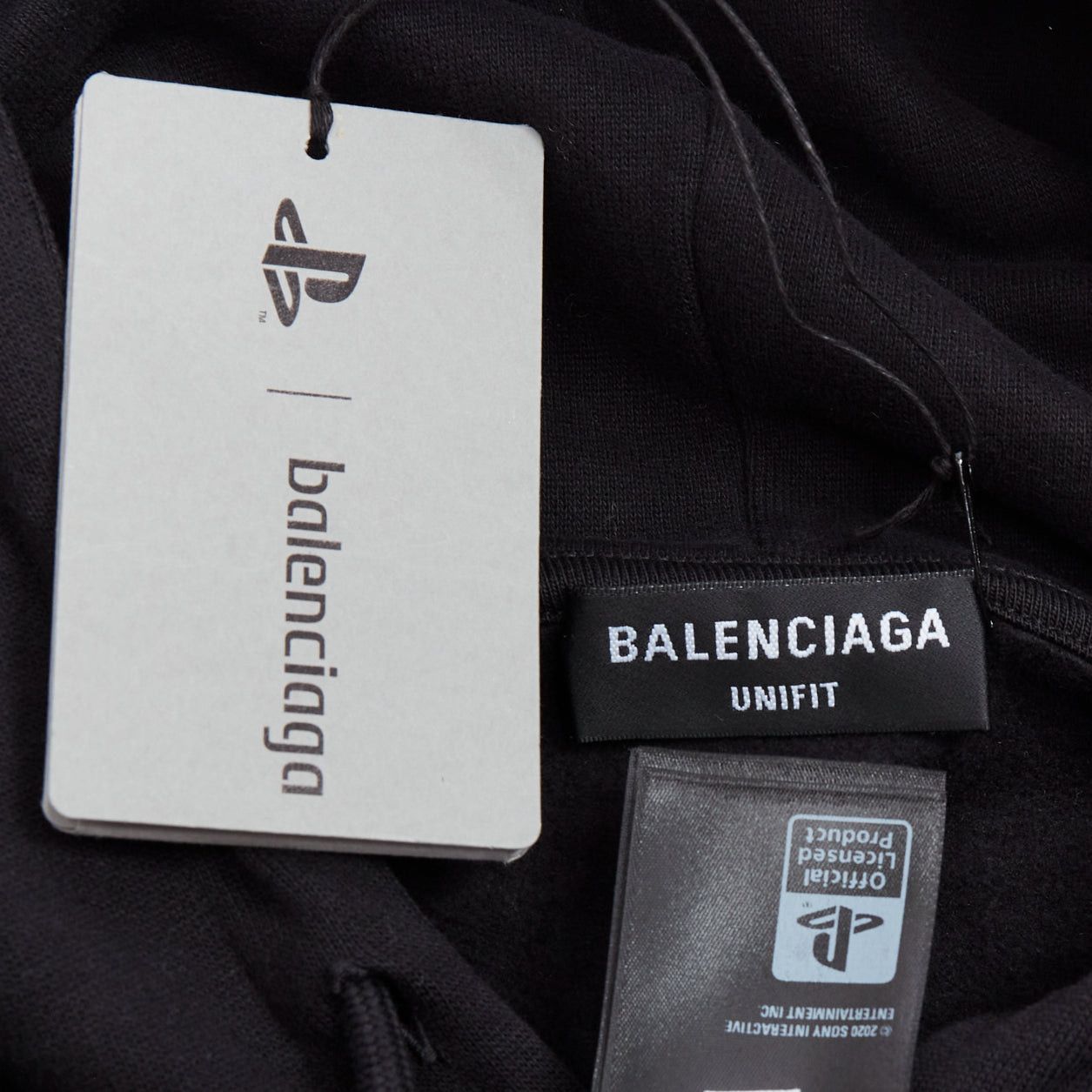 Balenciaga BALENCIAGA Demna 2021 black cotton PS5 logo fitted cropped hoodie M Size M / US 6-8 / IT 42-44 - 8 Thumbnail