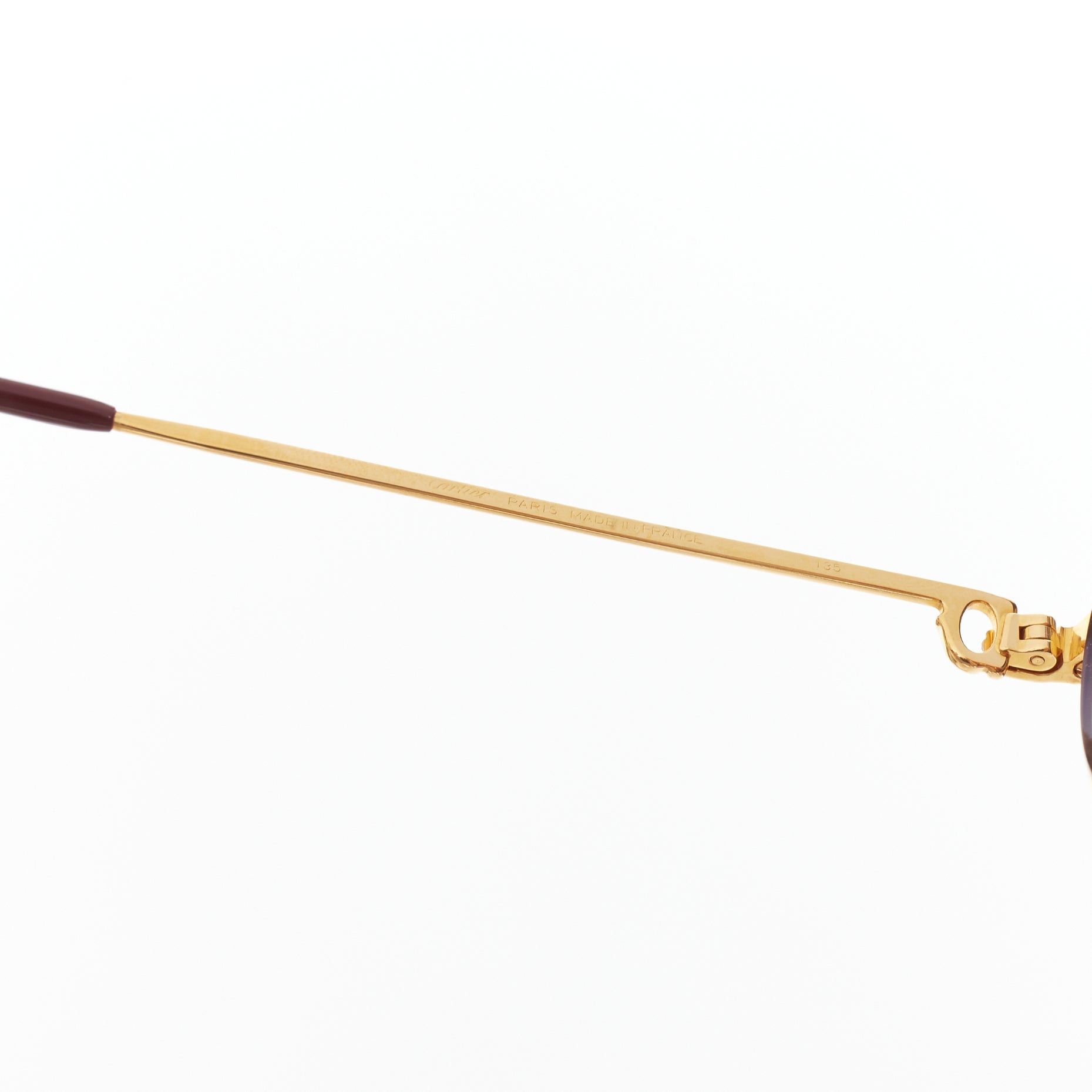 Cartier CARTIER Vintage S Sapphire 55-18 gold plated frame green lens sunglasses Size ONE SIZE - 8 Thumbnail