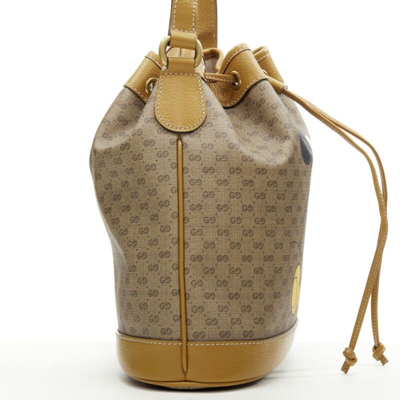 Gucci GUCCI DISNEY Candy GG Micky Mouse brown leather trim bucket bag Size ONE SIZE - 4 Thumbnail