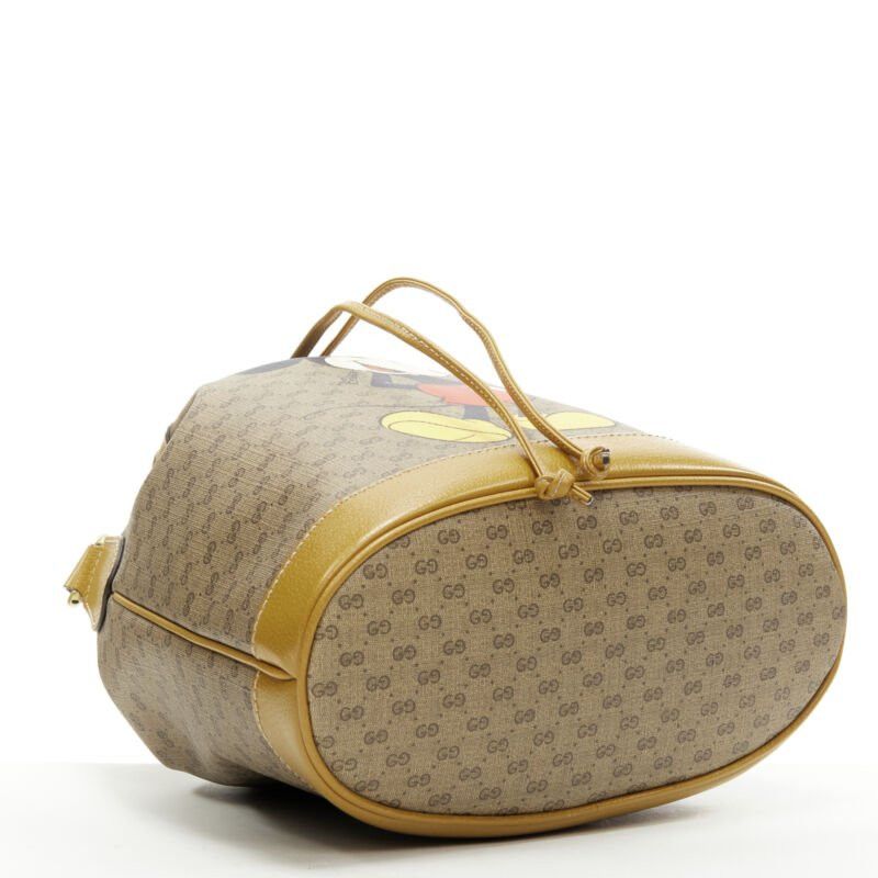 Gucci GUCCI DISNEY Candy GG Micky Mouse brown leather trim bucket bag Size ONE SIZE - 6 Thumbnail
