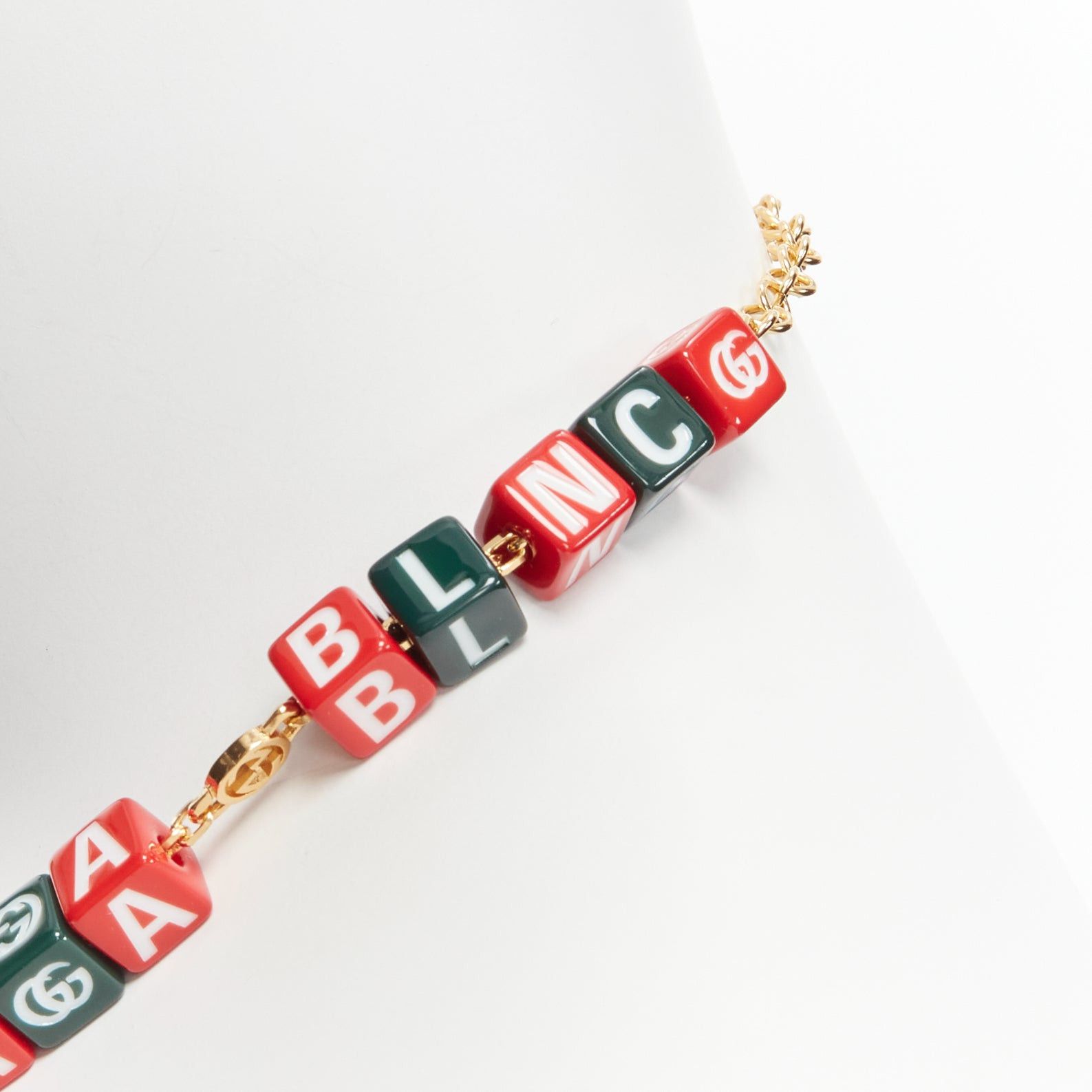 Gucci GUCCI BALENCIAGA 2021 Hacker Project Symbols red green cubes short necklace Size ONE SIZE - 7 Thumbnail