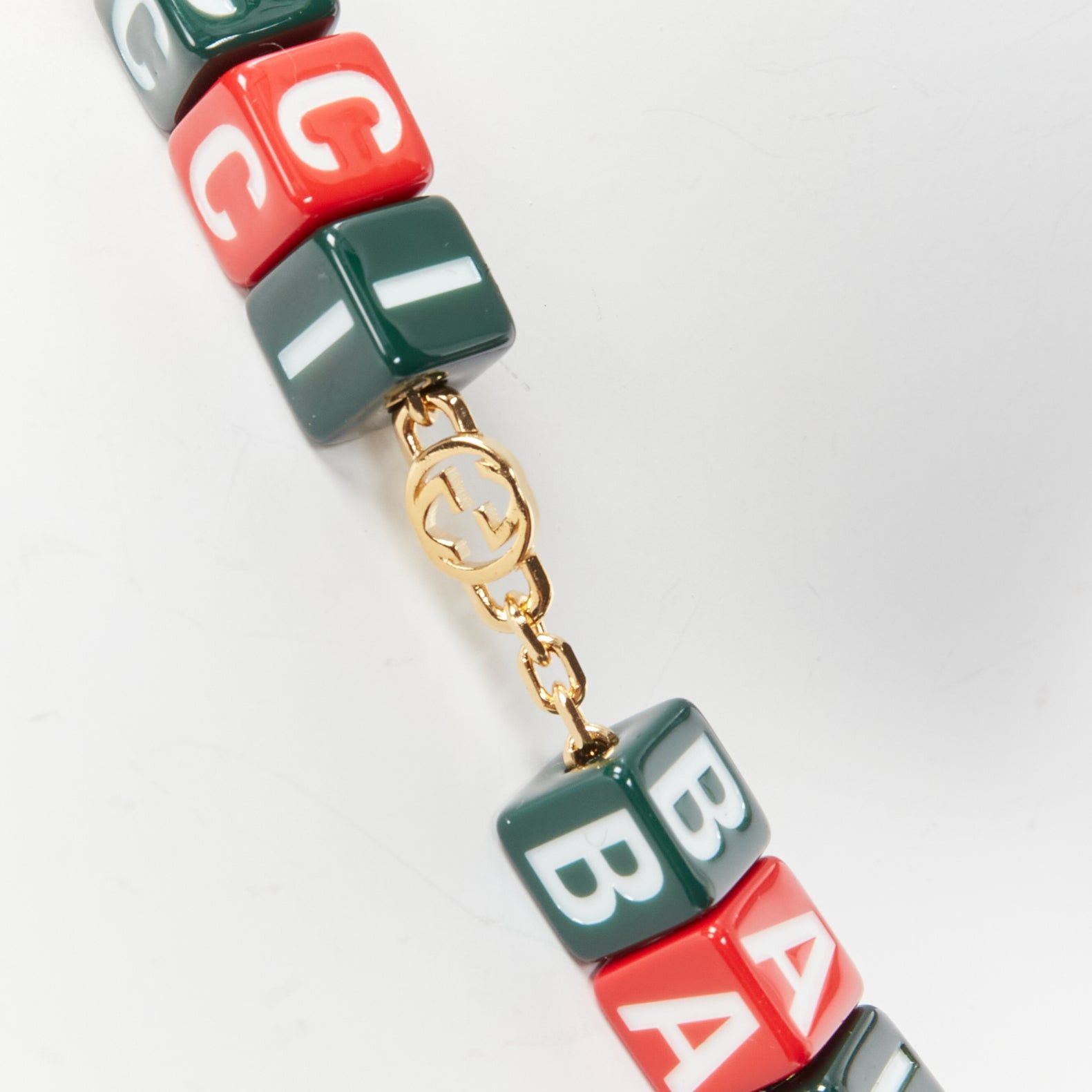 Gucci GUCCI BALENCIAGA 2021 Hacker Project Symbols red green cubes short necklace Size ONE SIZE - 8 Thumbnail