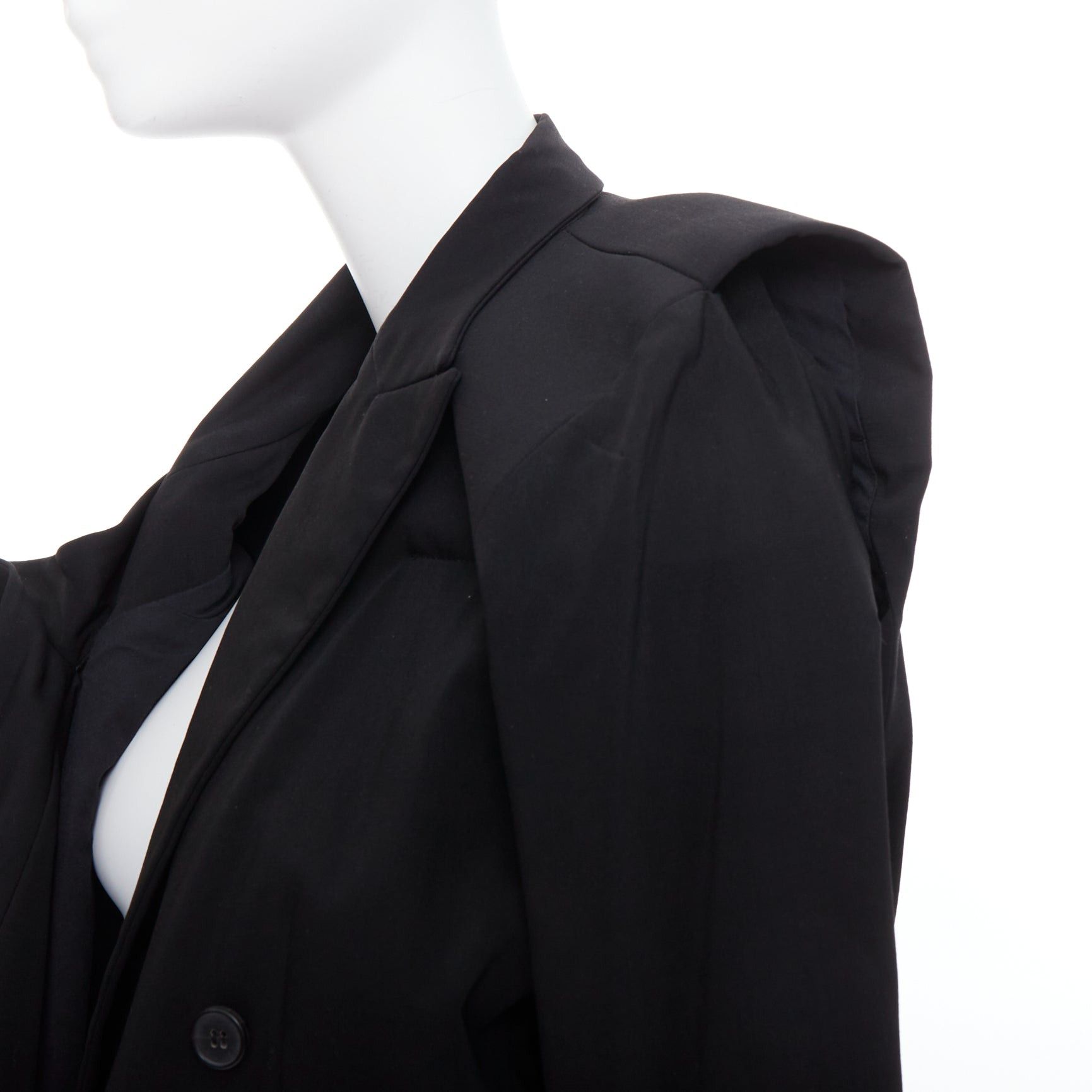 Maison Margiela MAISON MARTIN MARGIELA 2001 Runway black deconstructed draped coat FR38 M Size M / US 6-8 / IT 42-44 - 7 Thumbnail
