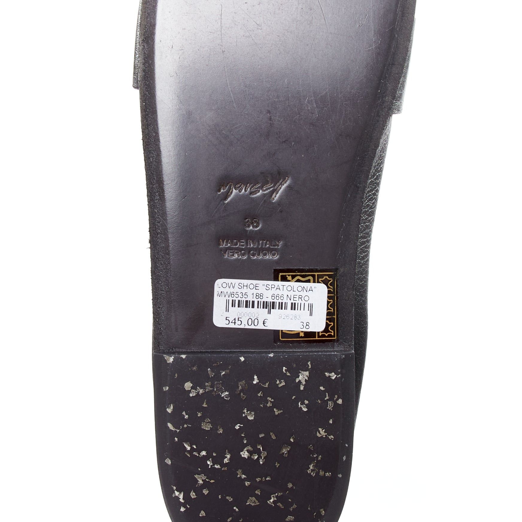 Marsell MARSELL Spatolona black square toe elastic back flat loafers EU38 Size US 8 / IT 38 - 10 Thumbnail