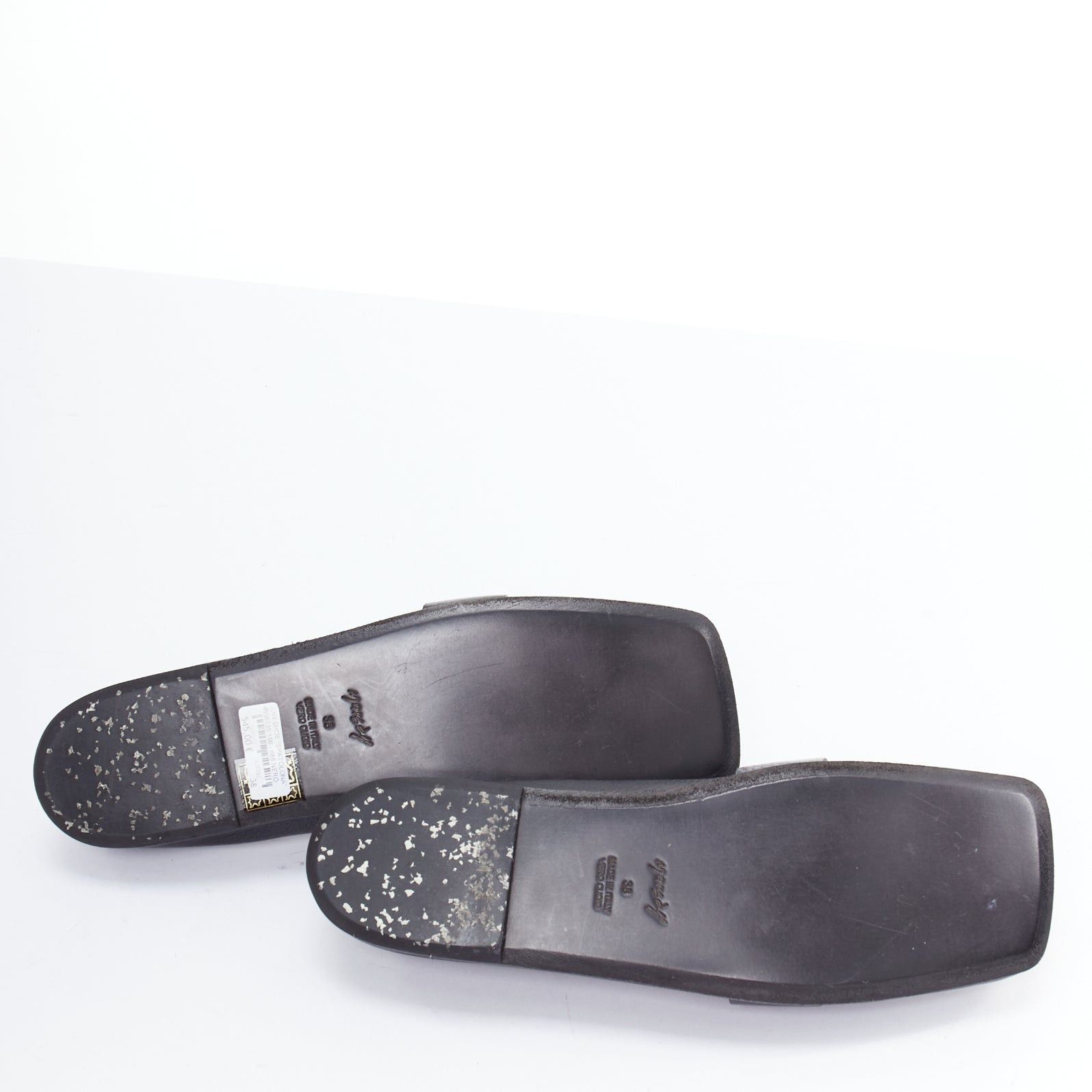 Marsell MARSELL Spatolona black square toe elastic back flat loafers EU38 Size US 8 / IT 38 - 11 Thumbnail