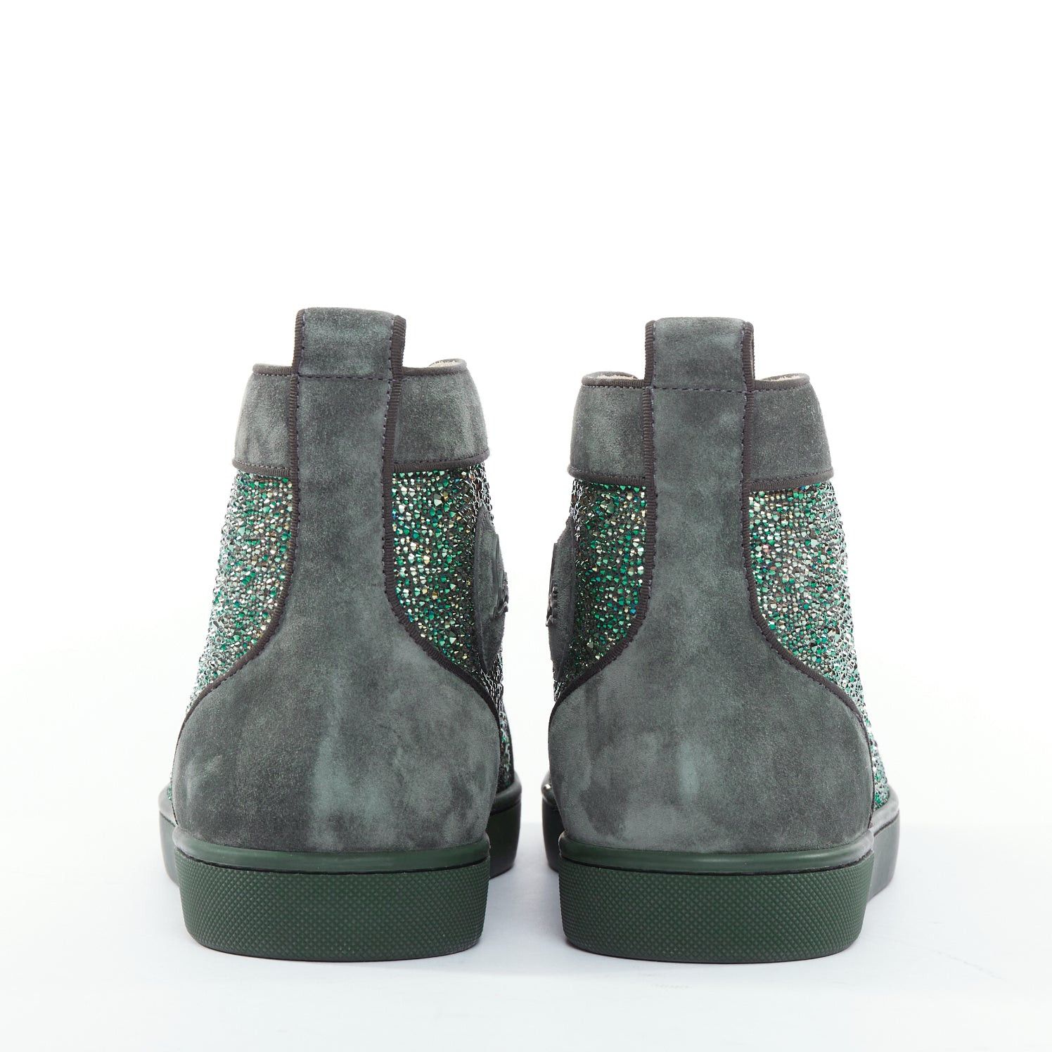 Christian Louboutin CHRISTIAN LOUBOUTIN Louis Orlato Tsar Green Strass crystals suede high top sneaker EU43 Size US 10 / EU 43 - 5 Thumbnail