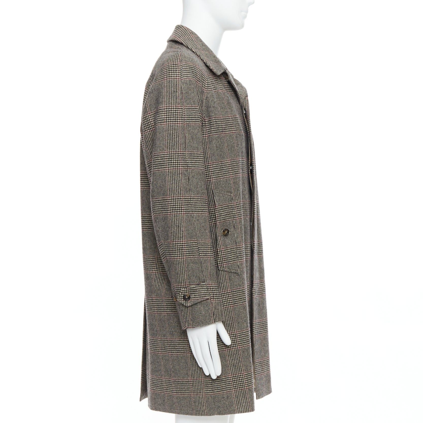 Loro Piana LORO PIANA Cashmere Green Storm System beige herringbone long coat M Size US M / EU 48-50 / 2 - 4 Thumbnail