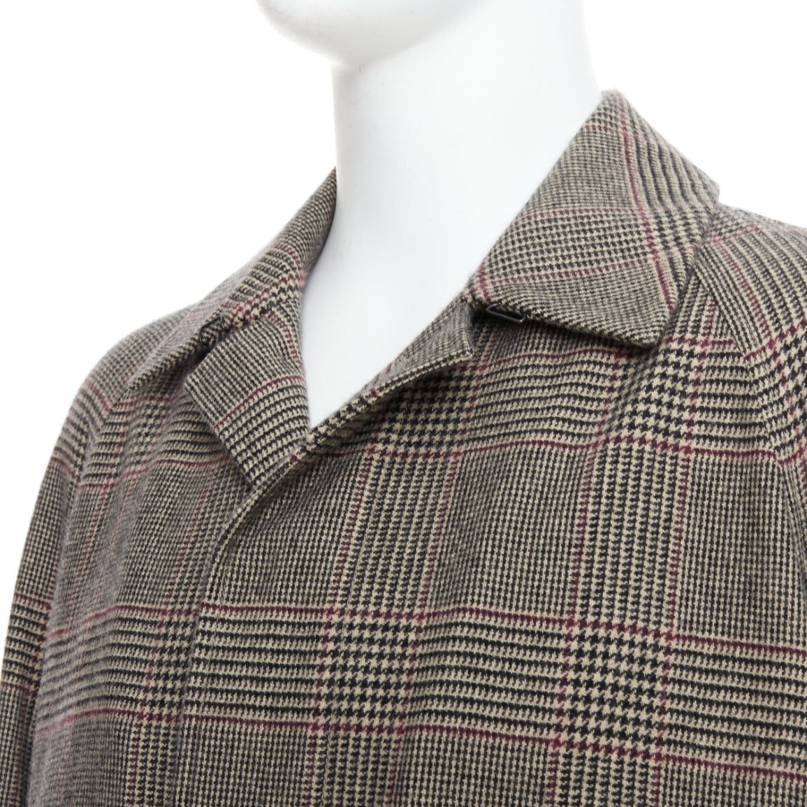 Loro Piana LORO PIANA Cashmere Green Storm System beige herringbone long coat M Size US M / EU 48-50 / 2 - 2 Thumbnail
