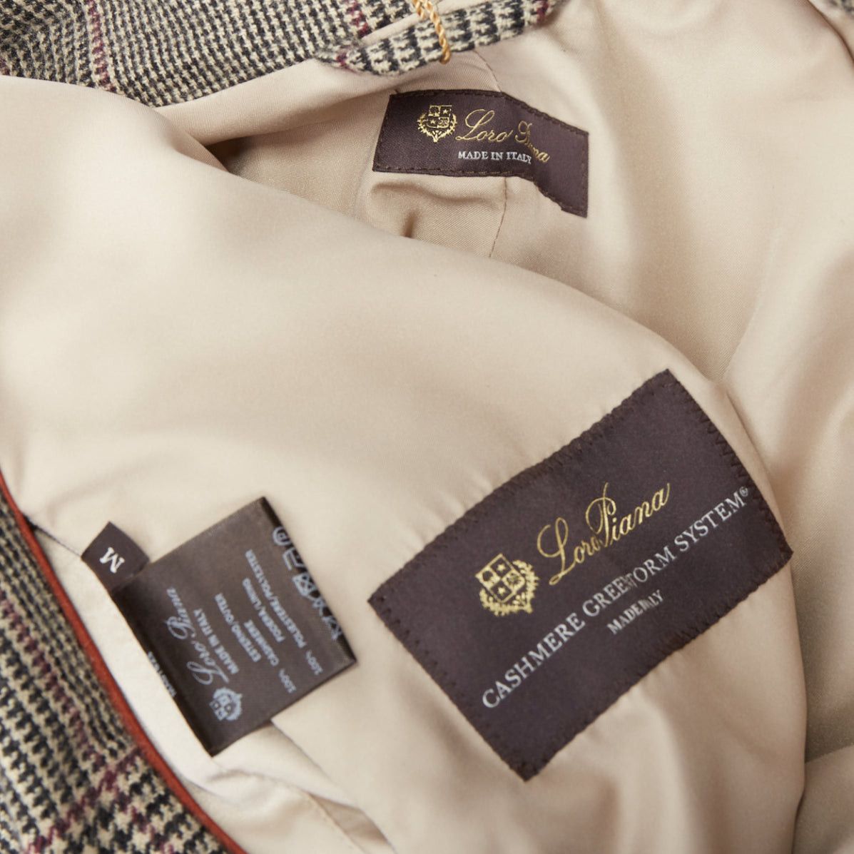 Loro Piana LORO PIANA Cashmere Green Storm System beige herringbone long coat M Size US M / EU 48-50 / 2 - 8 Thumbnail