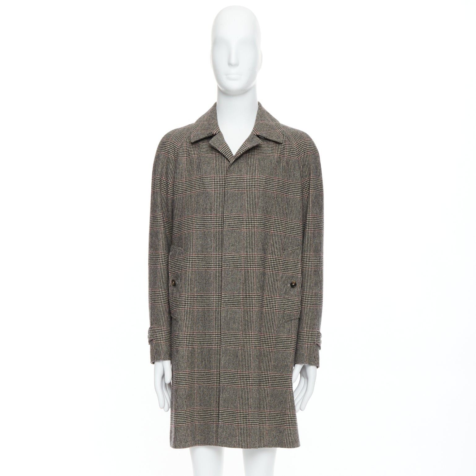 Loro Piana LORO PIANA Cashmere Green Storm System beige herringbone long coat M Size US M / EU 48-50 / 2 - 9 Thumbnail