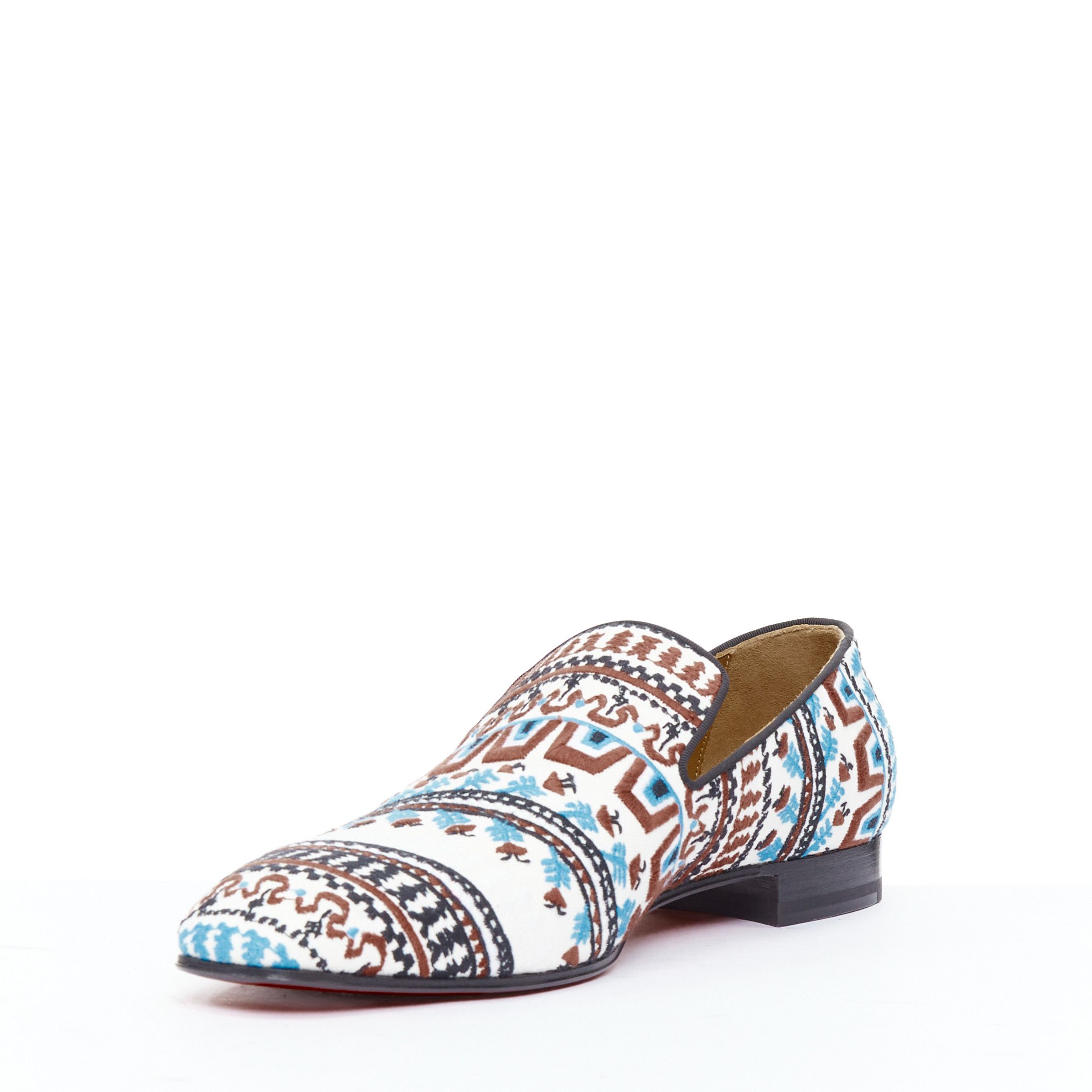 Christian Louboutin CHRISTIAN LOUBOUTIN Limited Edition Dandelion Greek Flat embroidered loafer EU43 Size US 10 / EU 43 - 4 Thumbnail