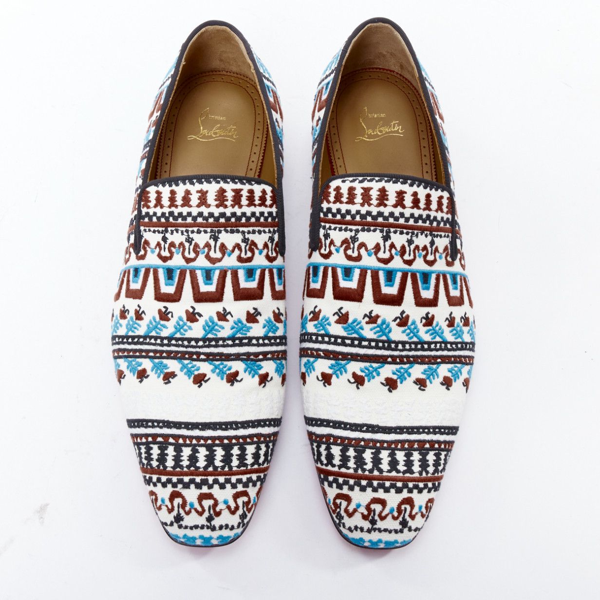 Christian Louboutin CHRISTIAN LOUBOUTIN Limited Edition Dandelion Greek Flat embroidered loafer EU43 Size US 10 / EU 43 - 2 Thumbnail