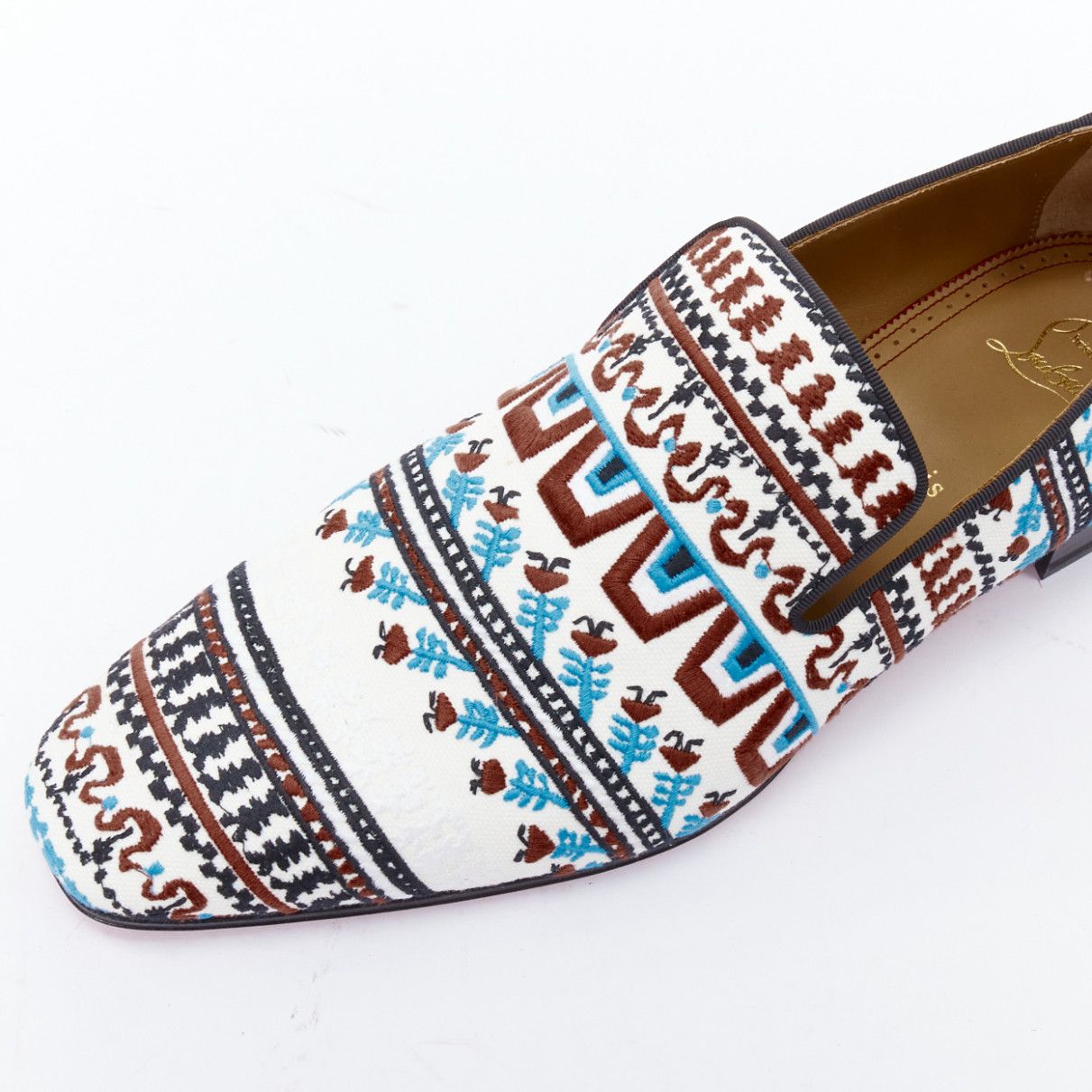 Christian Louboutin CHRISTIAN LOUBOUTIN Limited Edition Dandelion Greek Flat embroidered loafer EU43 Size US 10 / EU 43 - 7 Thumbnail