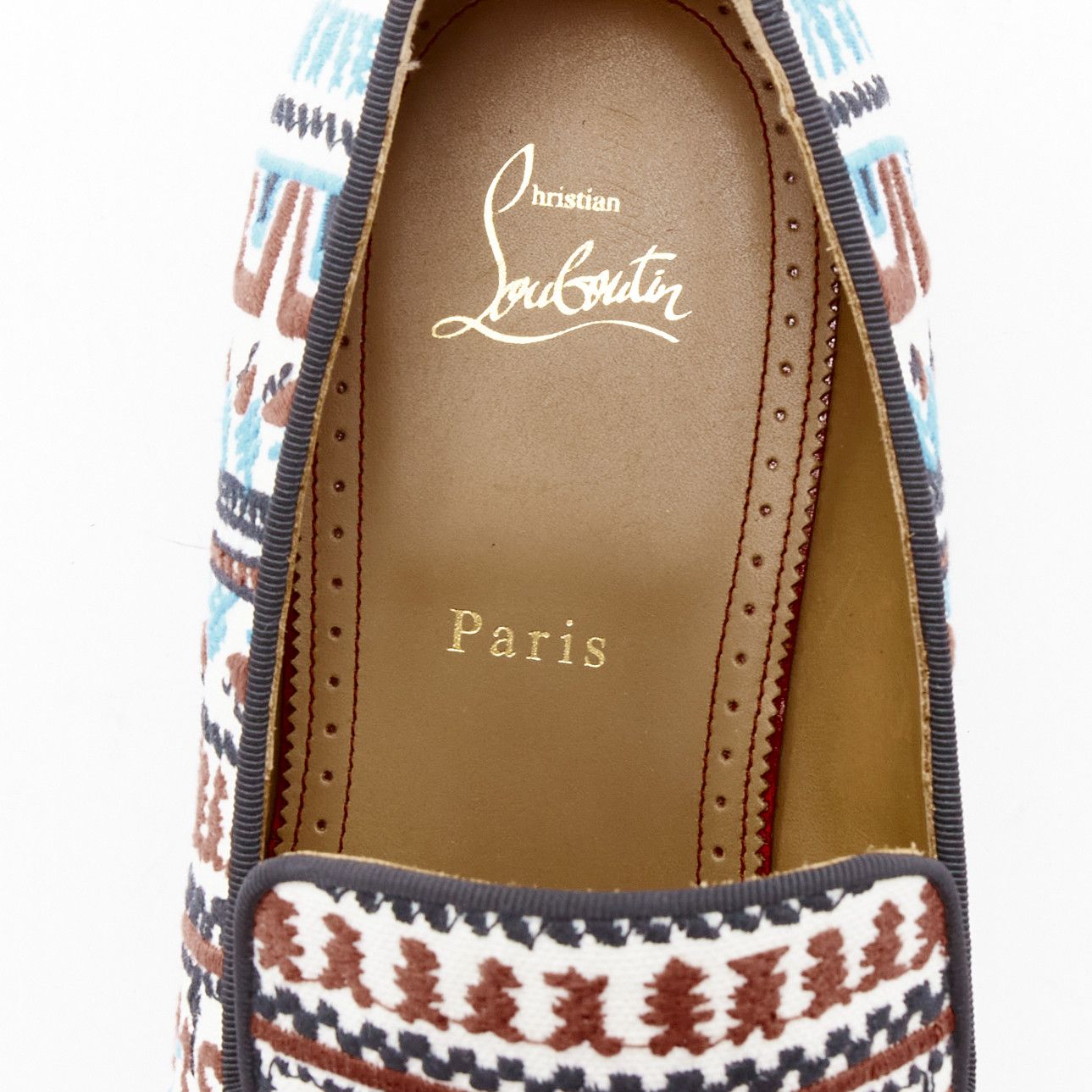 Christian Louboutin CHRISTIAN LOUBOUTIN Limited Edition Dandelion Greek Flat embroidered loafer EU43 Size US 10 / EU 43 - 9 Thumbnail