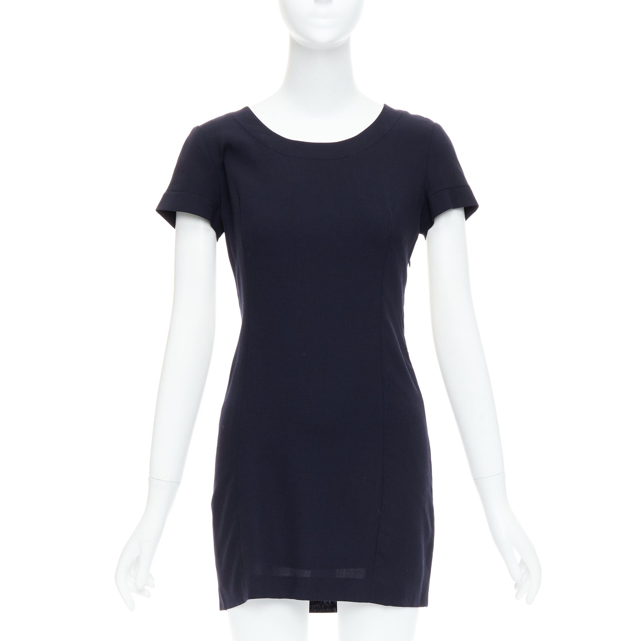 Gianfranco Ferre rare GIANFRANCO FERRE Vintage navy white suspender panelled dress IT40 S Size S / US 4 / IT 40 - 3 Thumbnail