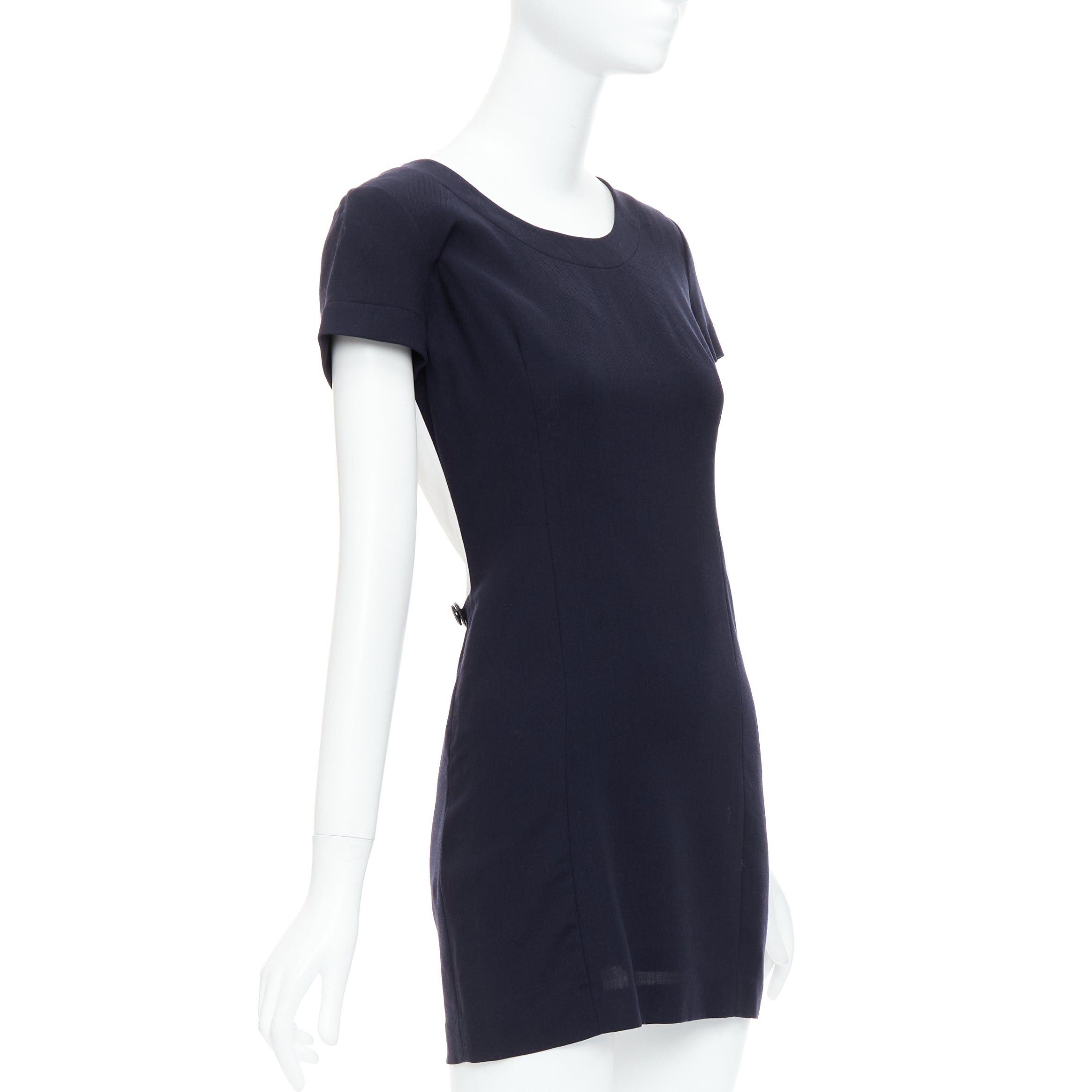 Gianfranco Ferre rare GIANFRANCO FERRE Vintage navy white suspender panelled dress IT40 S Size S / US 4 / IT 40 - 4 Thumbnail