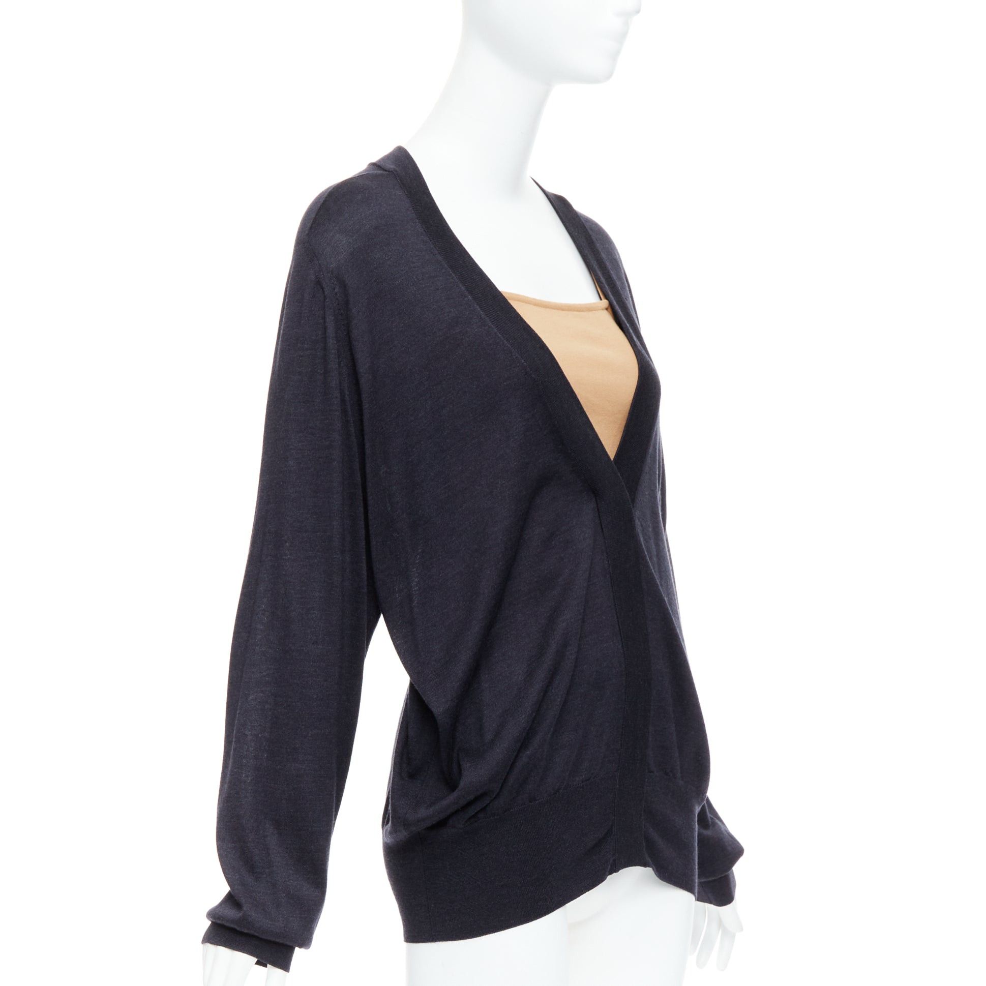 Maison Margiela MAISON MARGIELA 2011 black nude silk blend layered deconstructed sweater XS Size S / US 4 / IT 40 - 3 Thumbnail