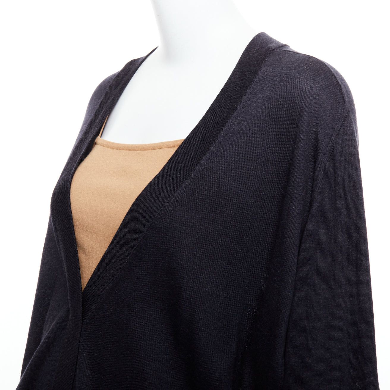 Maison Margiela MAISON MARGIELA 2011 black nude silk blend layered deconstructed sweater XS Size S / US 4 / IT 40 - 8 Thumbnail