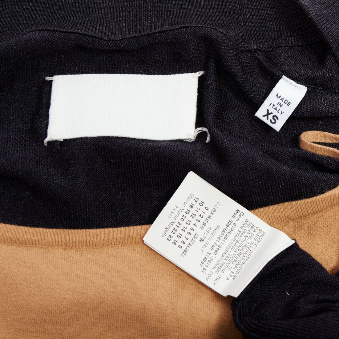 Maison Margiela MAISON MARGIELA 2011 black nude silk blend layered deconstructed sweater XS Size S / US 4 / IT 40 - 9 Thumbnail