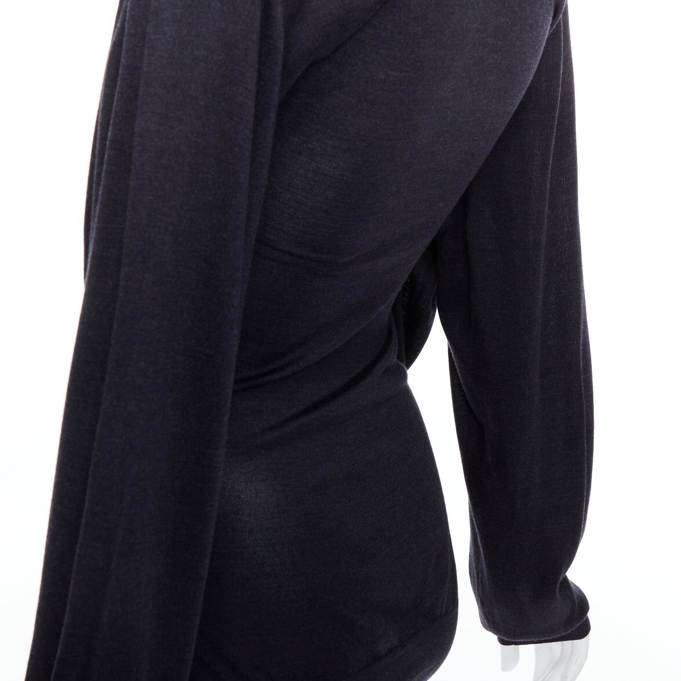Maison Margiela MAISON MARGIELA 2011 black nude silk blend layered deconstructed sweater XS Size S / US 4 / IT 40 - 2 Thumbnail