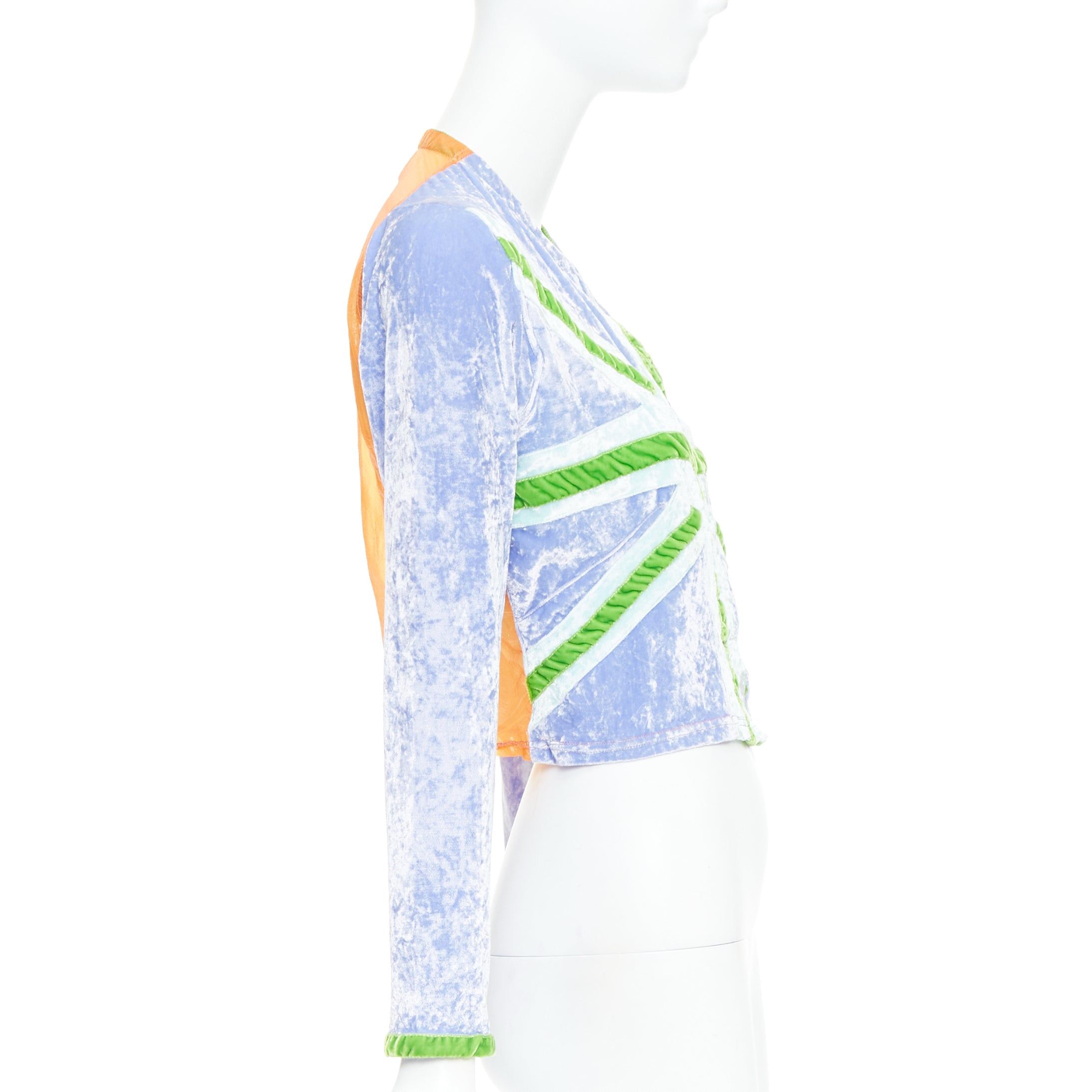 Voyage rare VOYAGE INVEST IN THE ORIGINAL green purple orange union jack cropped cardigan M Size M / US 6-8 / IT 42-44 - 5 Thumbnail