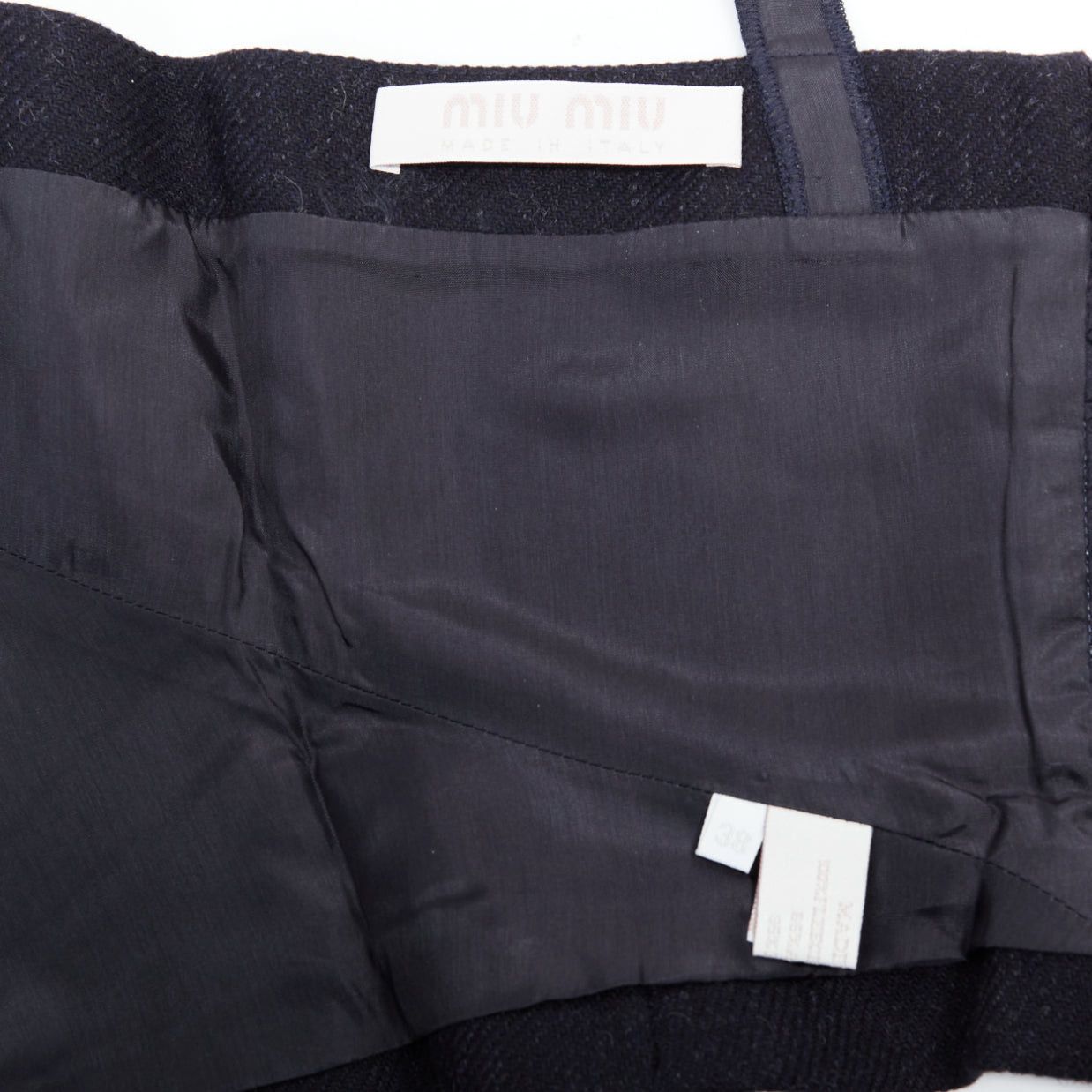 Miu Miu MIU MIU 1998 Vintage Runway fleece wool charcoal grey bustier top IT38 XS Size XS / US 0-2 / IT 36-38 - 8 Thumbnail