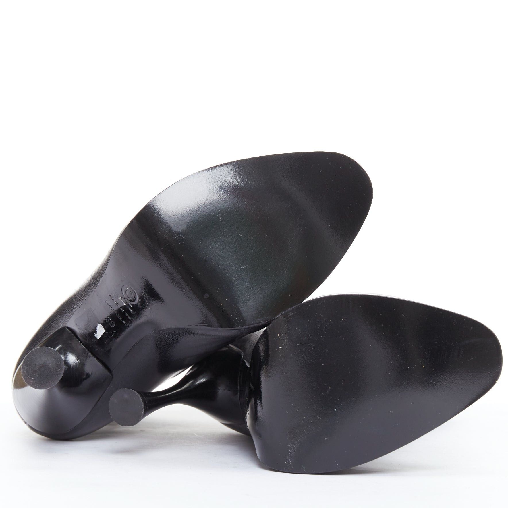 Alexander McQueen rare ALEXANDER MCQUEEN black silver grommet studded spool pirate ankle boots EU39 Size US 9 / IT 39 - 11 Thumbnail